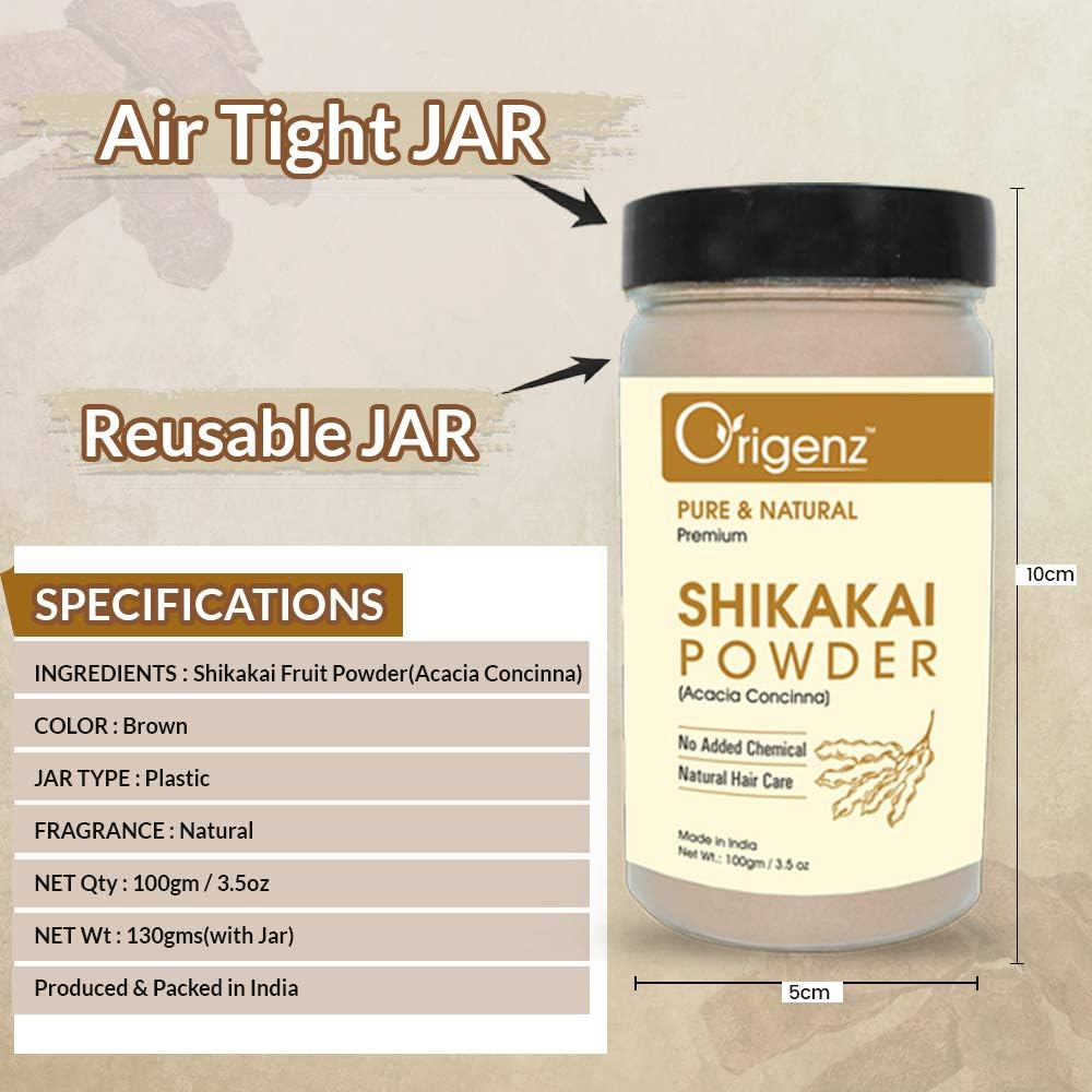 Origenz Premium Shikakai Powder for Healthy Hair 100Gm (Pack of 3) image number 3