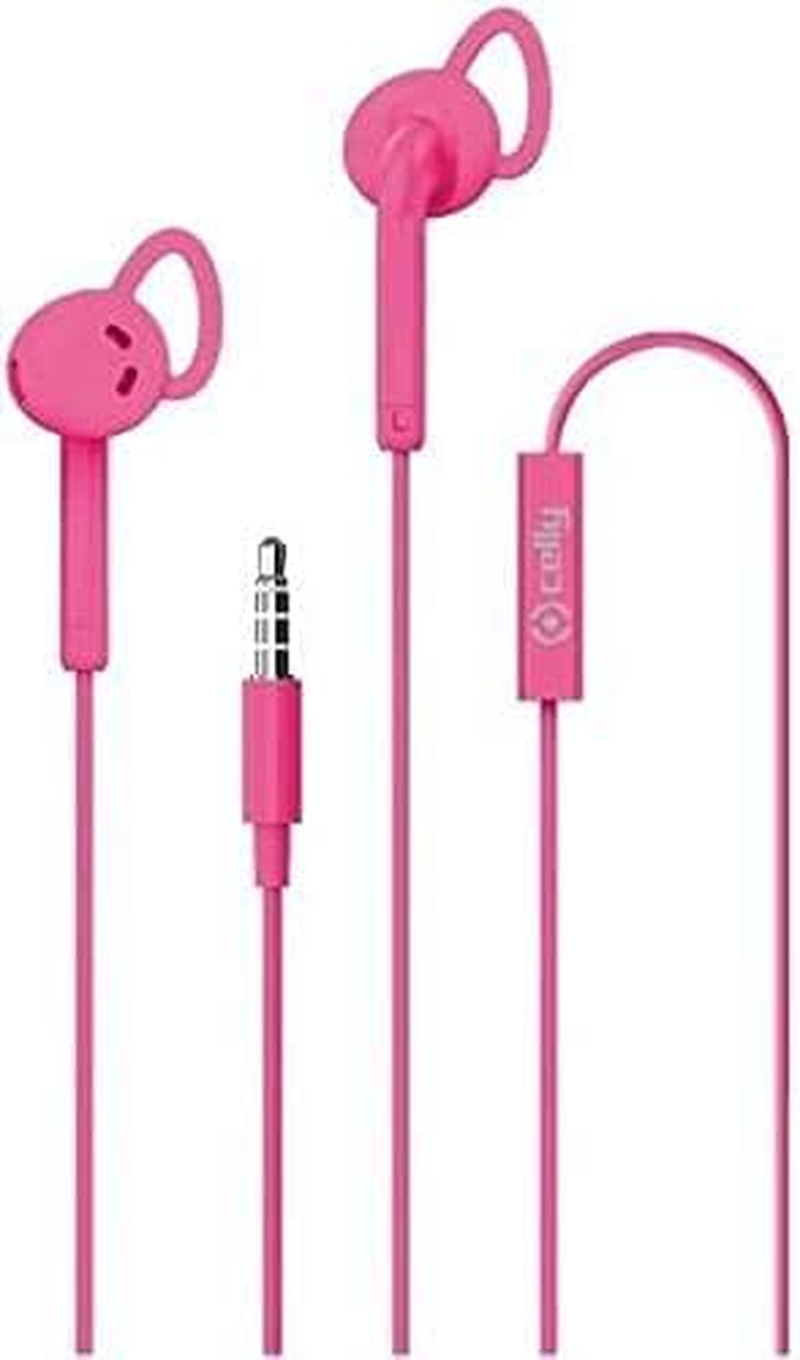 Celly-Stereo Headphones 3.5 Mm Active Pink