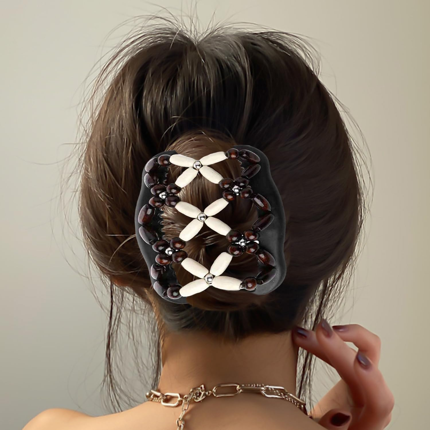 3 Pieces Hair Comb Inserts Women Headwear Elastic Double Row Comb Fashion Magic Hair Comb Hair Accessories image number 1