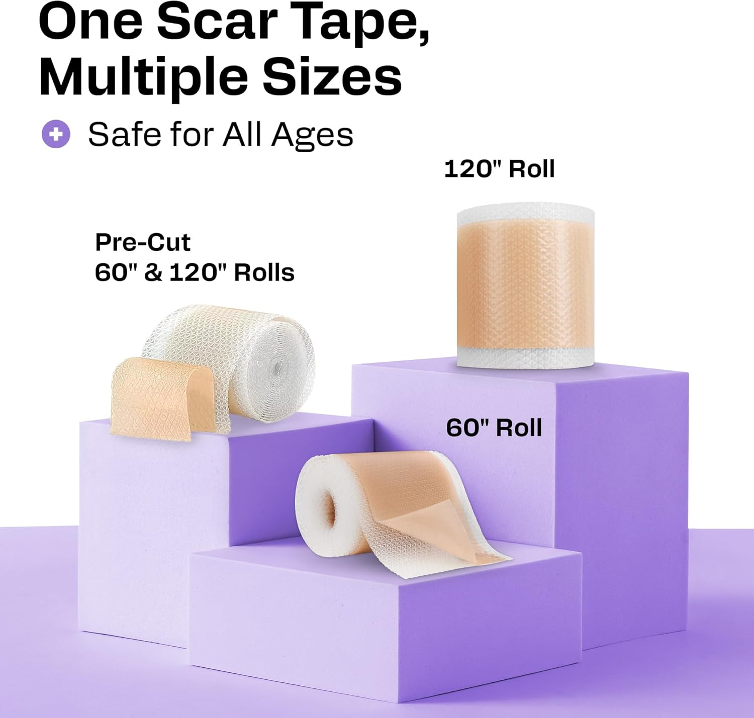 AWD Medical 100% Soft Silicone Gel Tape (1.6" X 60") Highly Comfortable Painless 6-8 Month Supply Acne Scar Treatment C Section Keloid Surgery Premium Hospital Medical Grade (4.1Cm X 150Cm ) image number 5