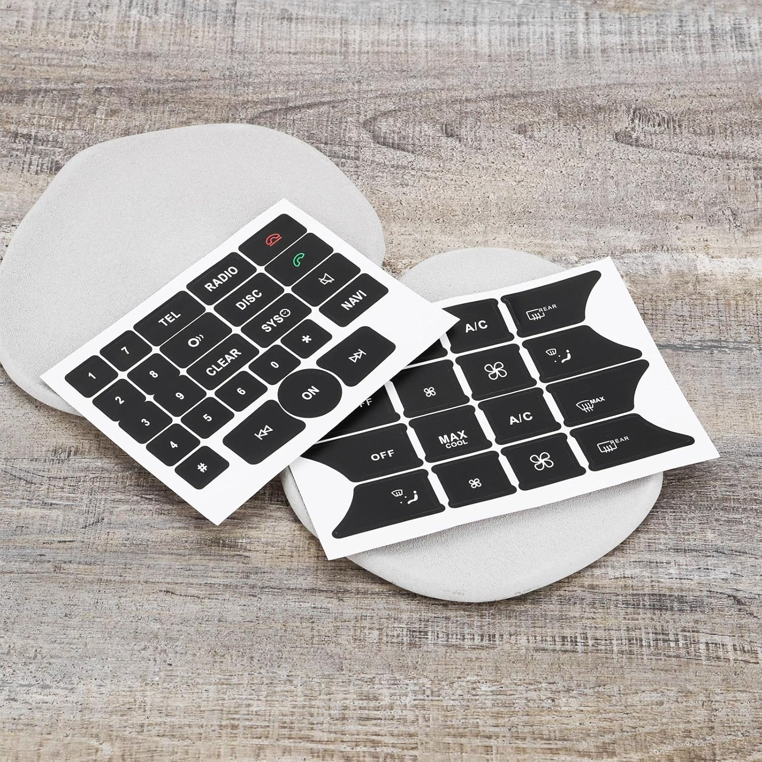 Car Repair Button Sticker Kit Door Center Console, Multimedia Control Panel Seats Compatible with Mercedes-Benz V2 (Set 1) image number 2