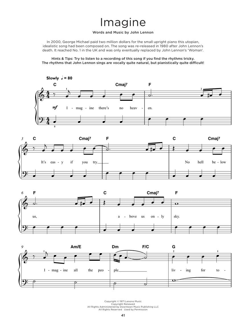 40 of the Most Beautiful Songs Ever: Really Easy Piano Series with Lyrics & Performance Tips