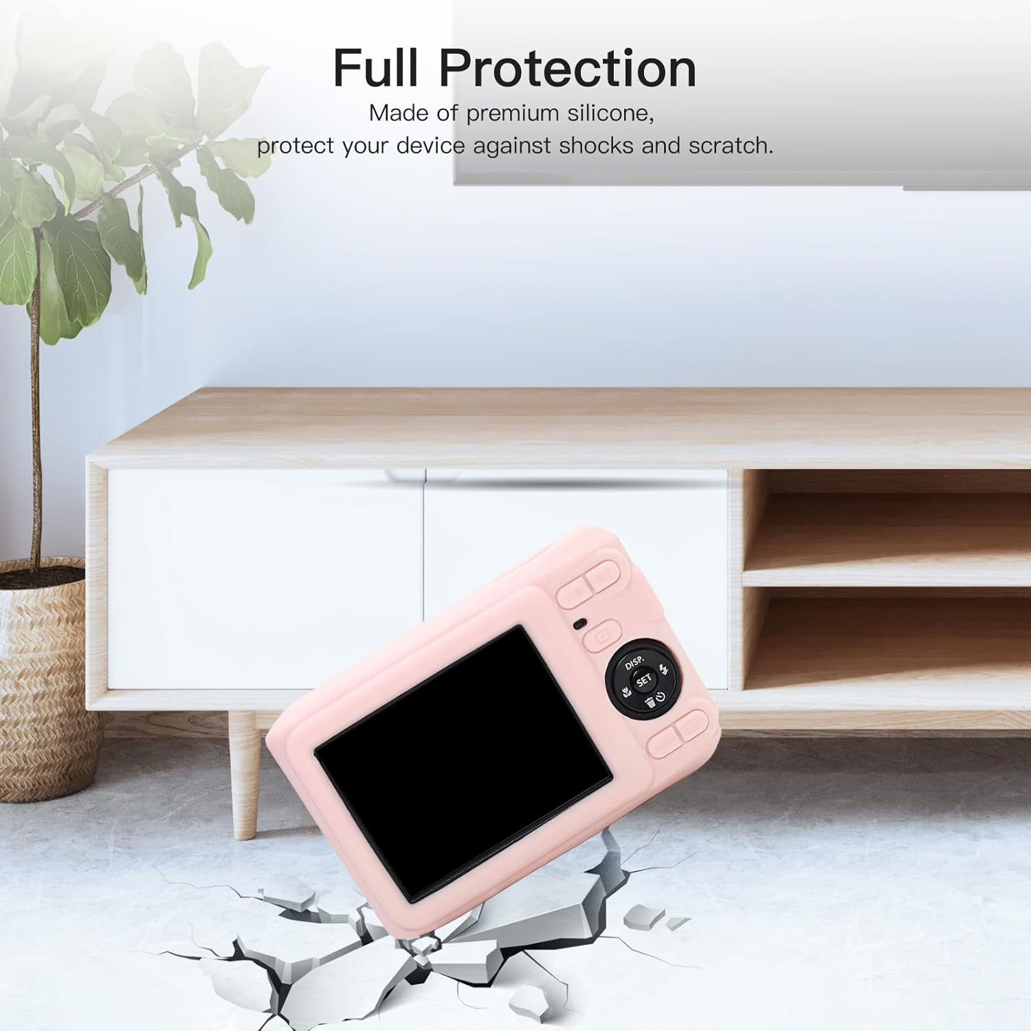 YAJOJO Case for Kodak PIXPRO FZ45 Camera, Soft Silicone Camera Protective Cover for Kodak PIXPRO FZ45, Anti-Scratch, Slim Fit, Lightweight (Light Pink)