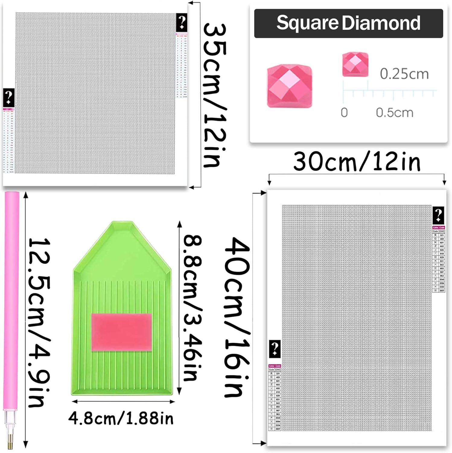 SKRYUIE Random Mystery Diamond Painting Landscape Kits Square Full Drill 5D Surprise DIY Mysterious Paint with Diamond Art Cross Stitch Crystal Rhinestone Embroidery for Home Wall Craft Decoration image number 3