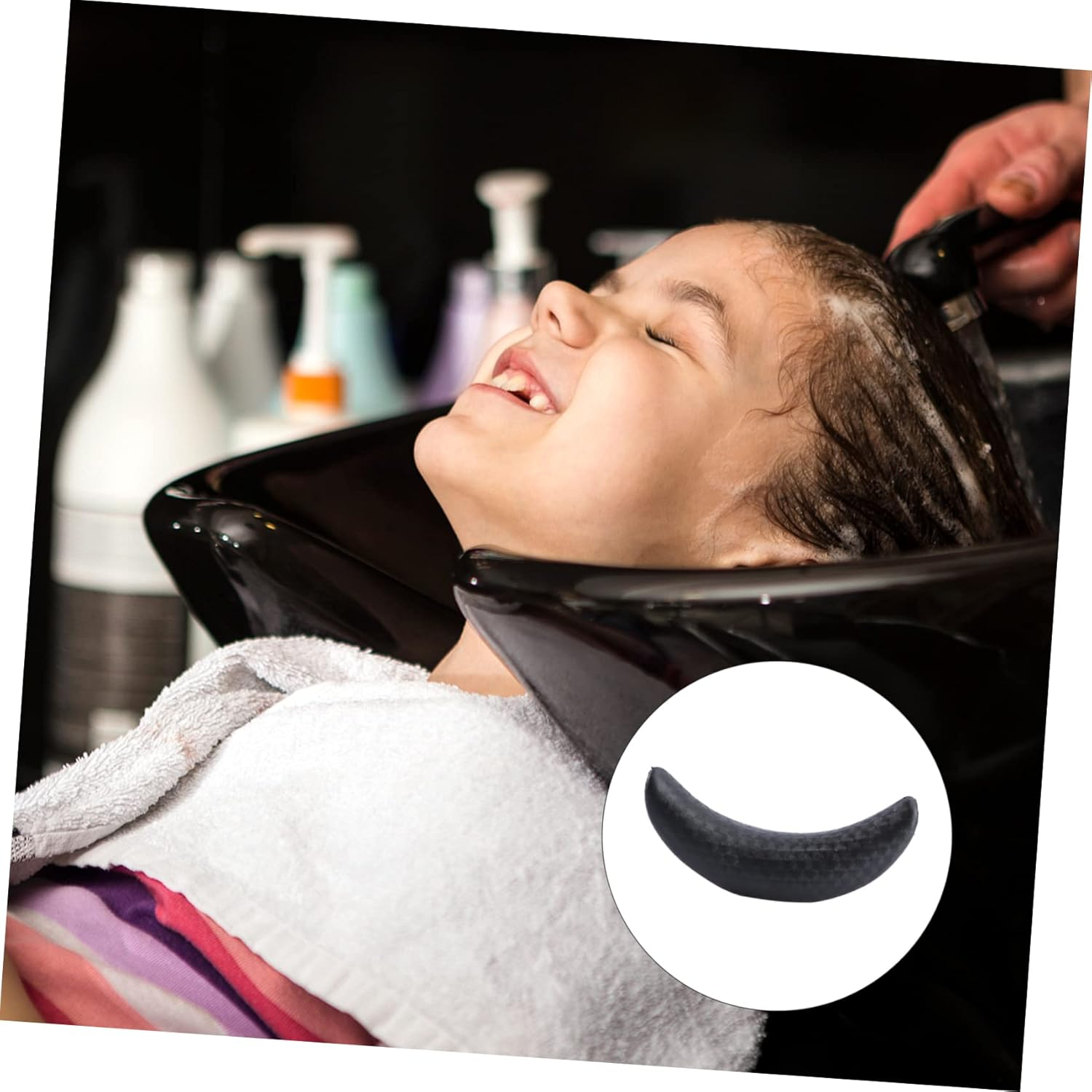 Angoily 1Pc Shampoo Pillow Kids Pillow Shampoo Neck Pillow Tools for Kids Salon Shampoo Bowl Pillow Shampoo Neck for Sink for Neck Child Shampoo Cushion Spa Sponge Silicone Pad image number 1