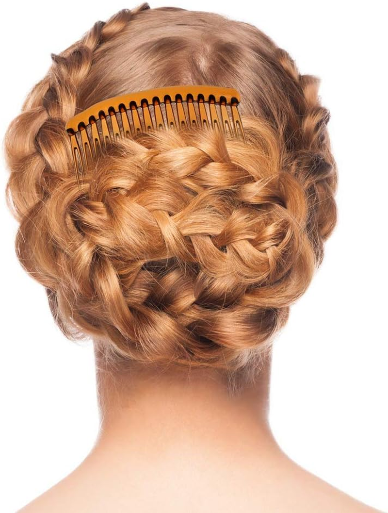 8 Pack Hair Combs for Women and Men, 8 Cm Side Combs Set with Tortoise and Clear Slides, Non-Slip Hair Clips for Fine, Ponytails, Weddings, Styling image number 6