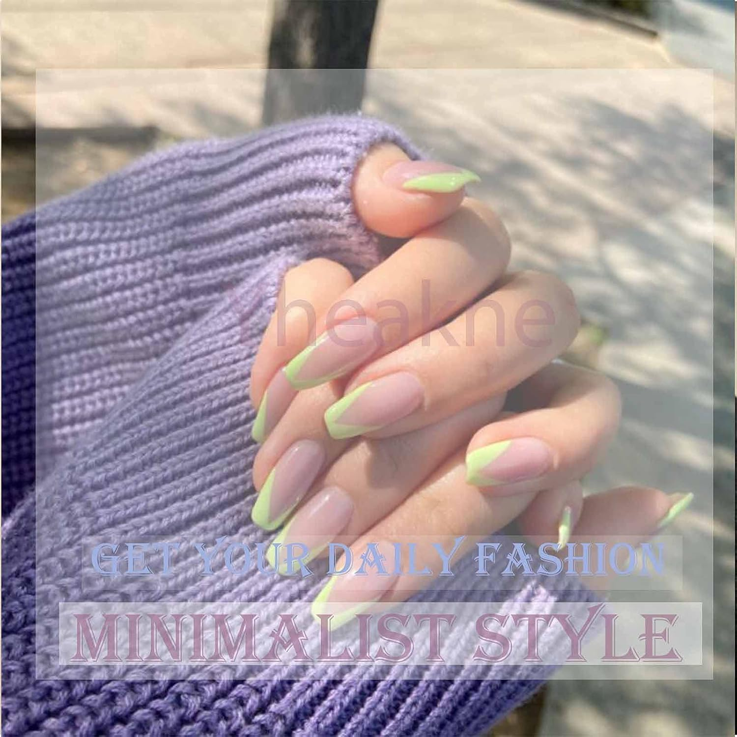 Yheakne 24Pcs Long Leopard Matte Stiletto False Nails Fashion Clip on Artificial Full Cover Nails Tips image number 4