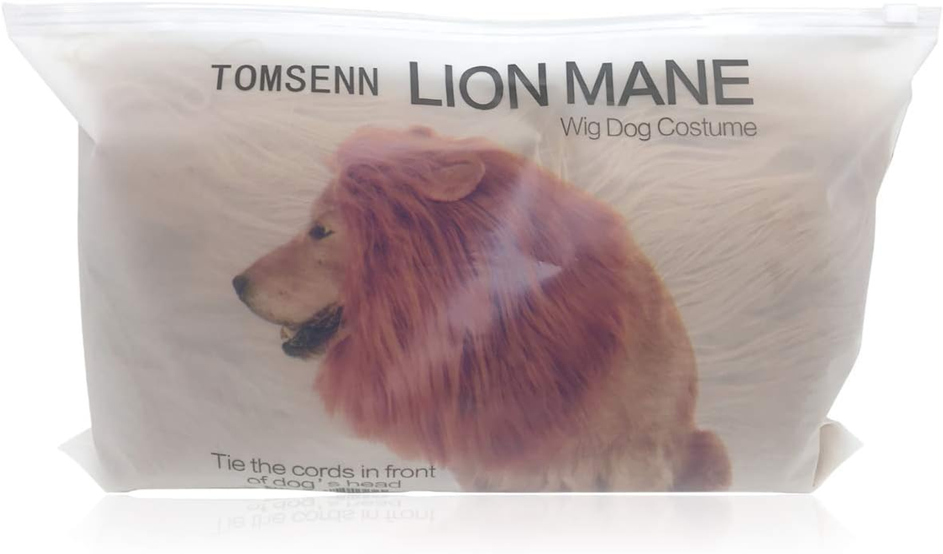 TOMSENN Realistic & Funny Lion Mane for Dogs - Complementary Lion Mane for Dog Costumes for Medium to Large Sized Dogs