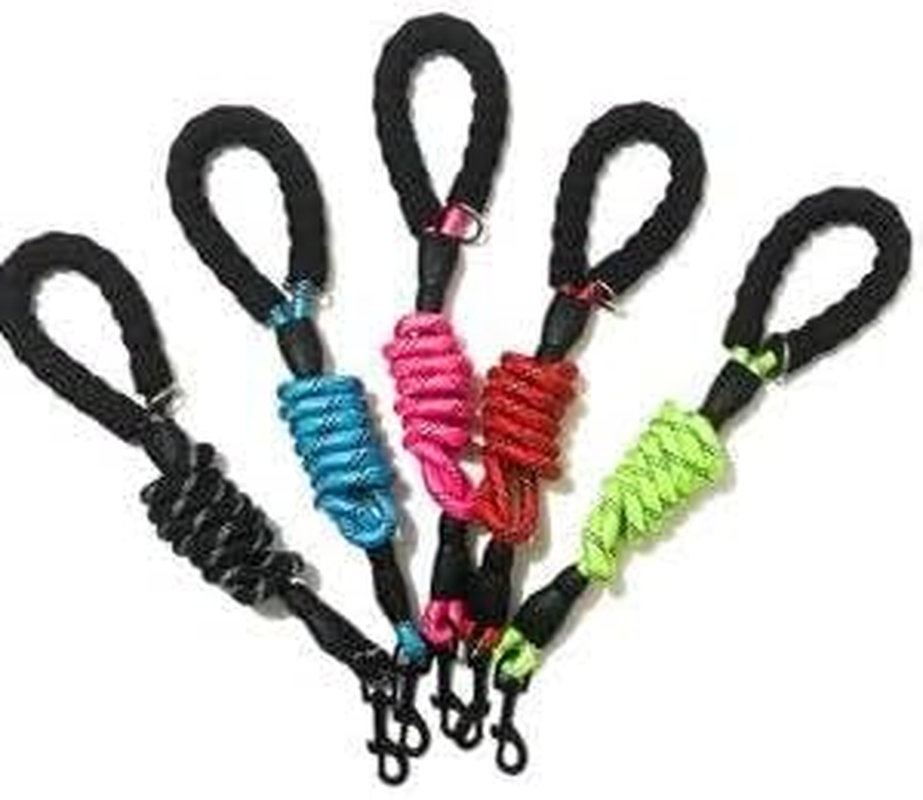 Heavy-Duty Rope Dog Lead &ndash; 1.2Cm X 125Cm | Padded Handle & Strong Clasp, Reflectable Pet Leash for Dog and Cat, Orange Colour image number 1