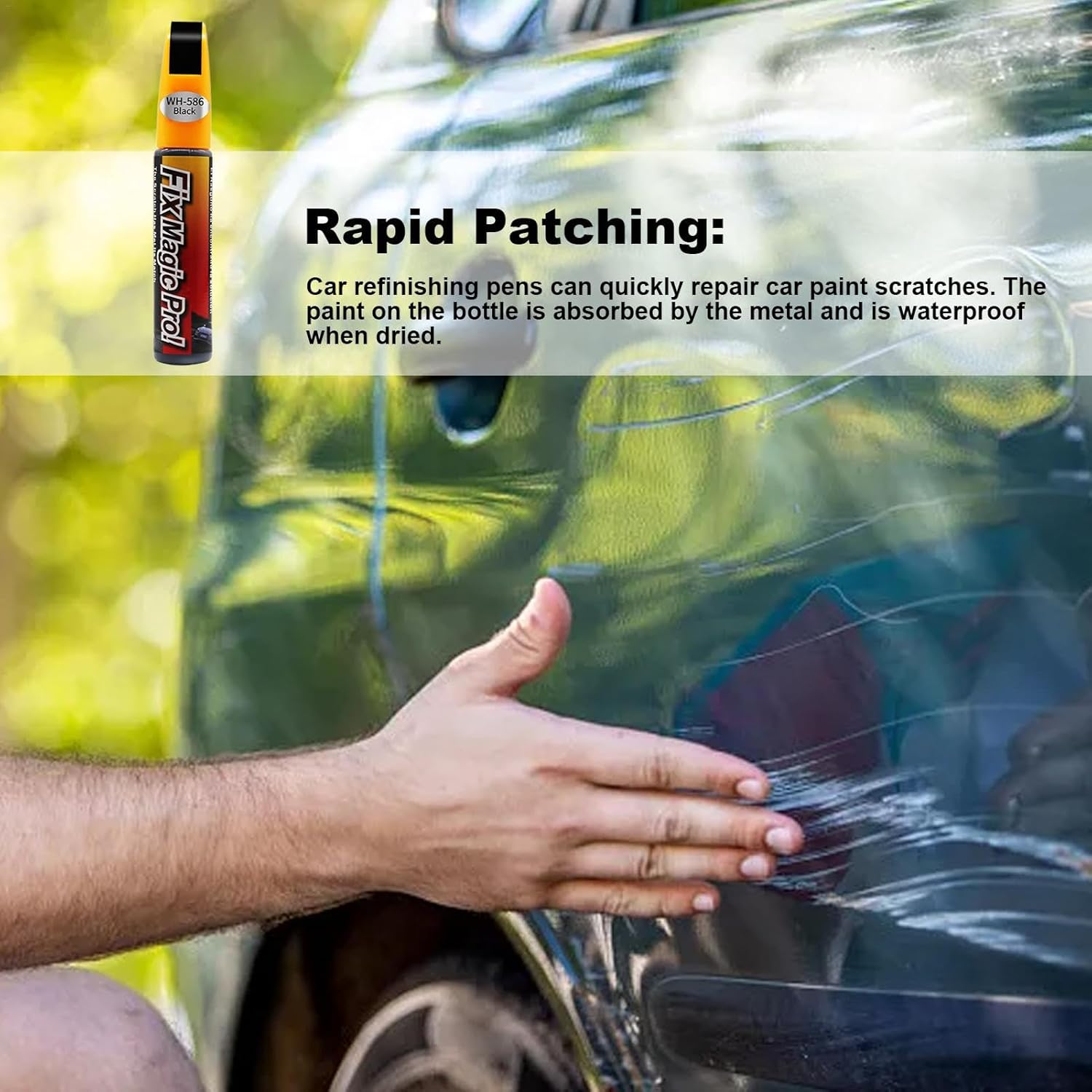 Automotive Paint Black | 12Ml Paint Scratch Repair, Black/Silver Scratch for Car Coating, Scratch Repair image number 1