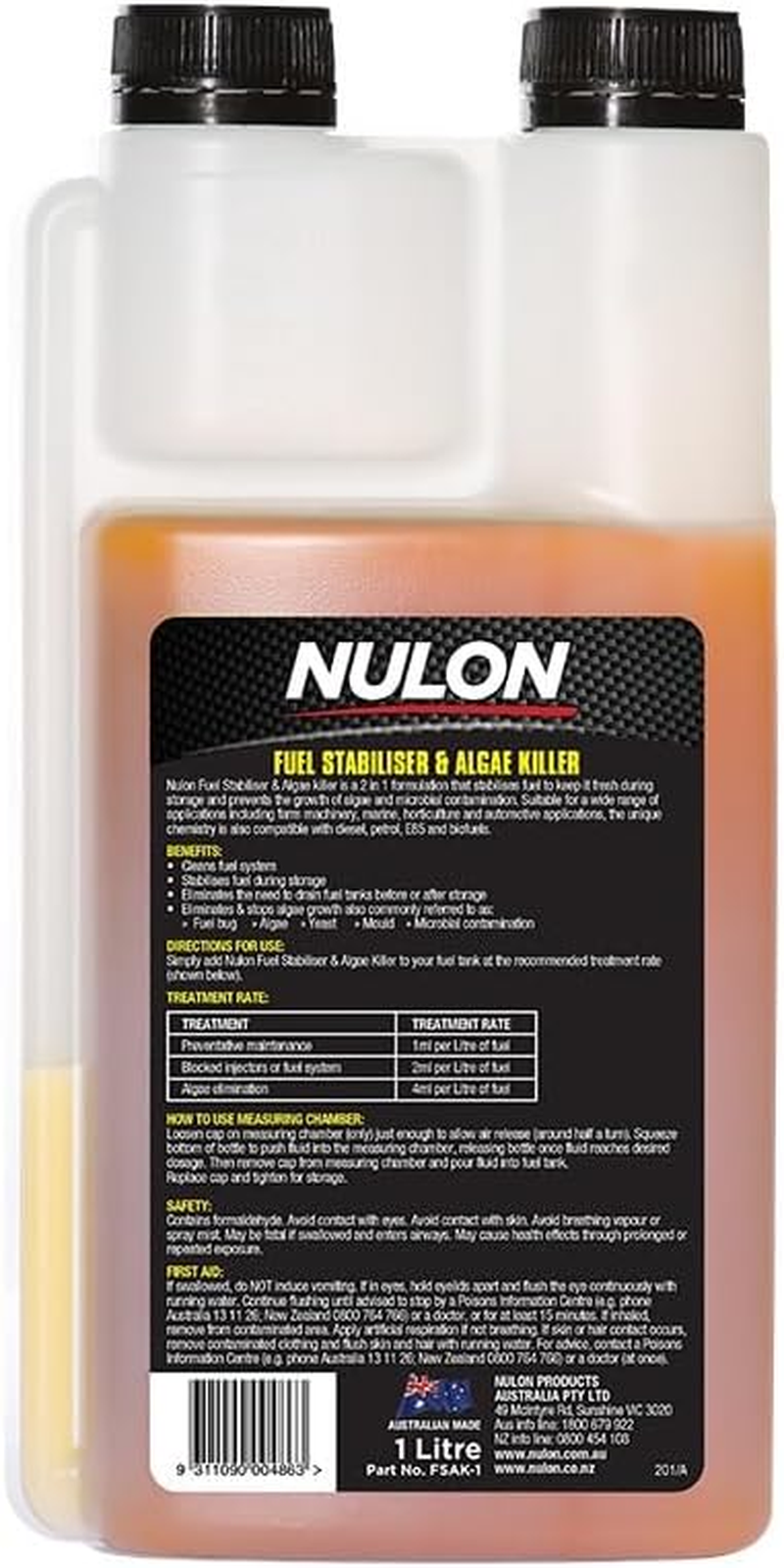 Nulon Fuel Stabiliser and Algae Killer 1 Liter