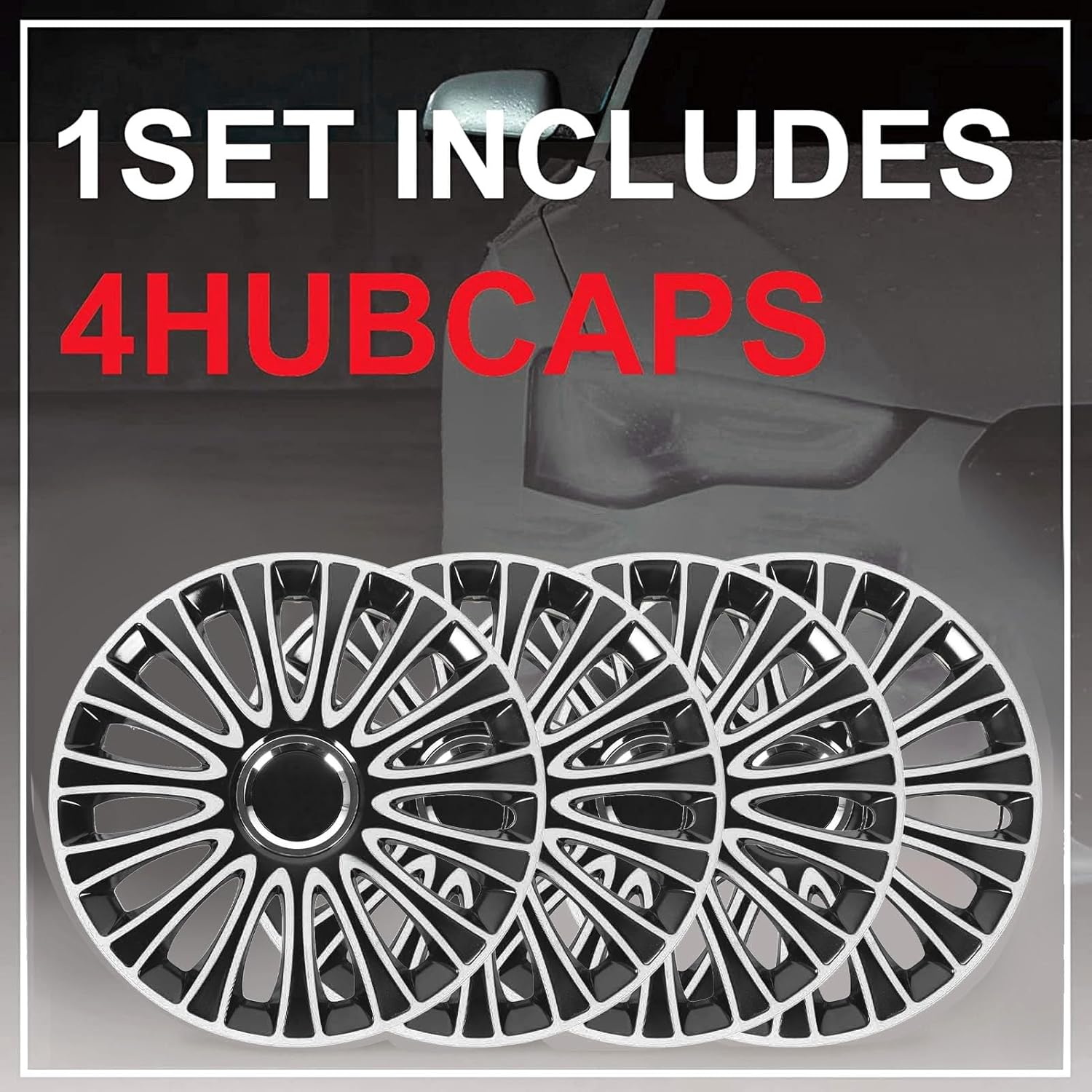 14 Inch Hubcaps Set of 4, 4PCS Hubcaps Snap on R14 Universal Wheel Rim Cover for Cars Trucks SUV image number 5