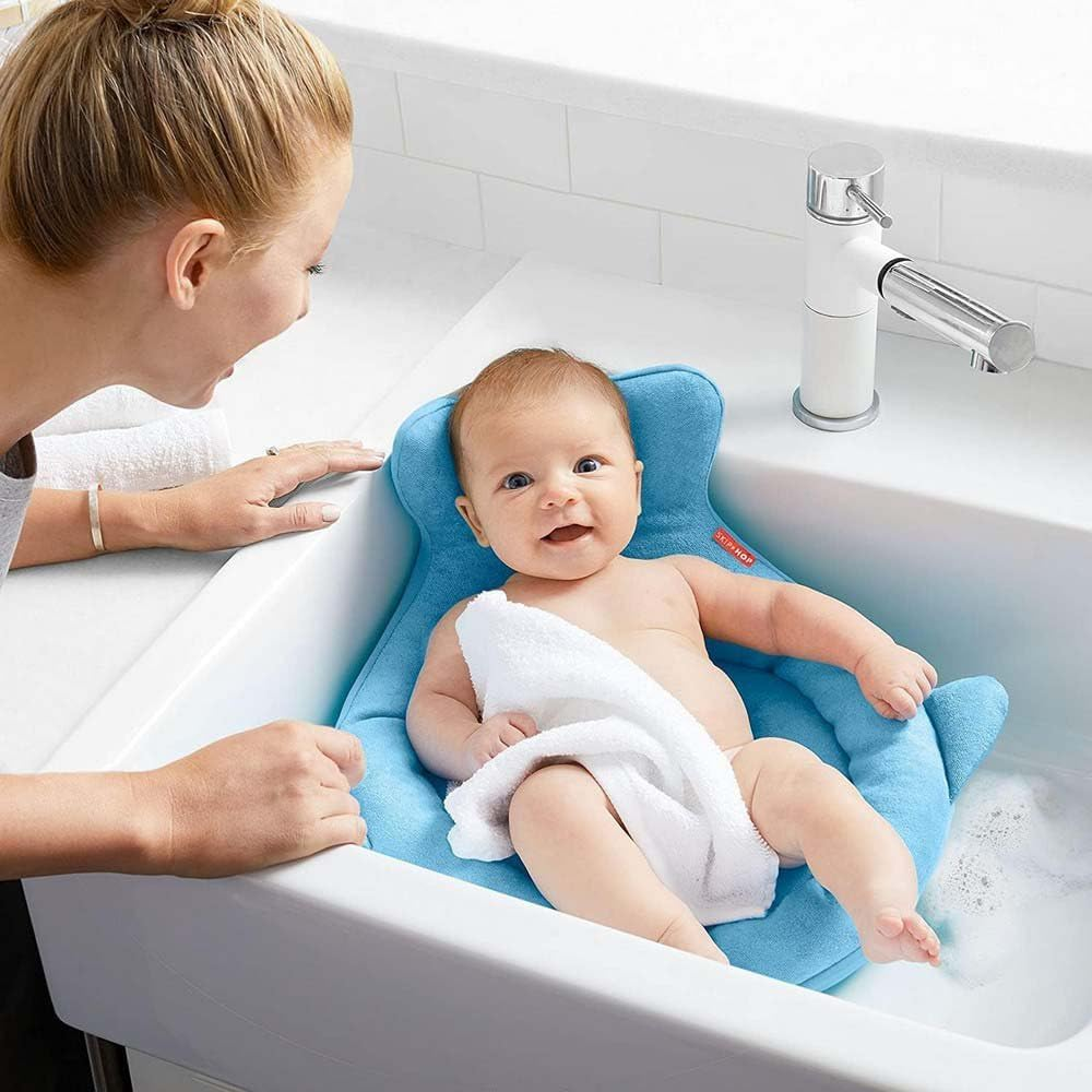 Skip Hop Moby Softspot Sink Bather, Baby Bath Cushion, Blue image number 3