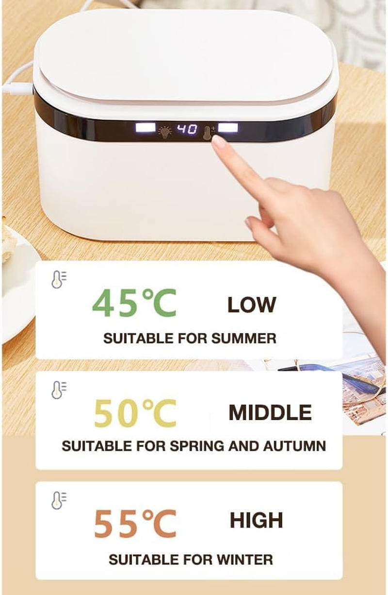 Nappy Wipe Warmers with Adjustable Night Light,Large Capacity 120 Wipes at Once Top-Heating Design 3 Temperature Settings Wet Wipes Dispenser Warmers image number 6