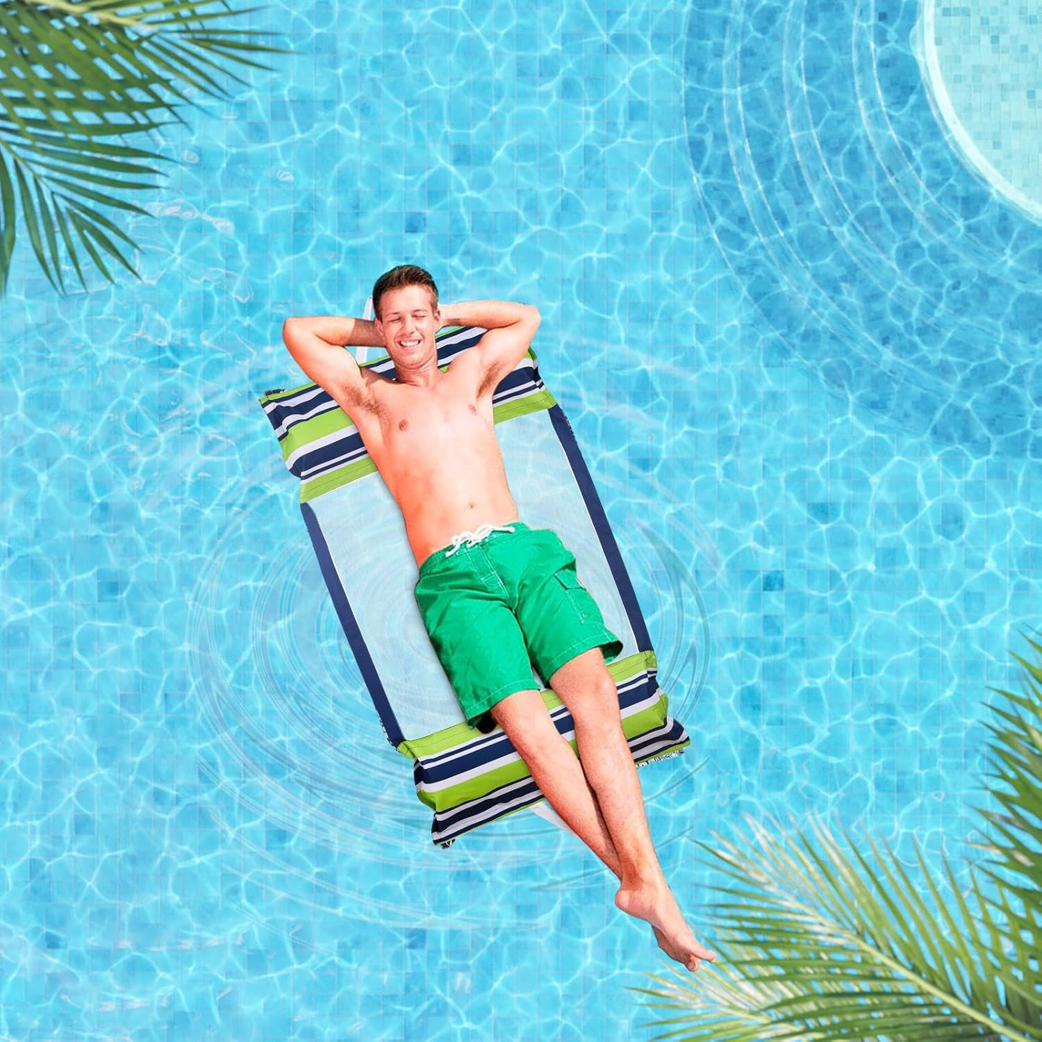 Pool Float | Inflatable Swimming Pool Hammock | Pool Water Hammock Lounge, Floating Lounger Chair, Inflatable Swimming, Water Hammock Lounge for Relaxation, Swimming, Beach