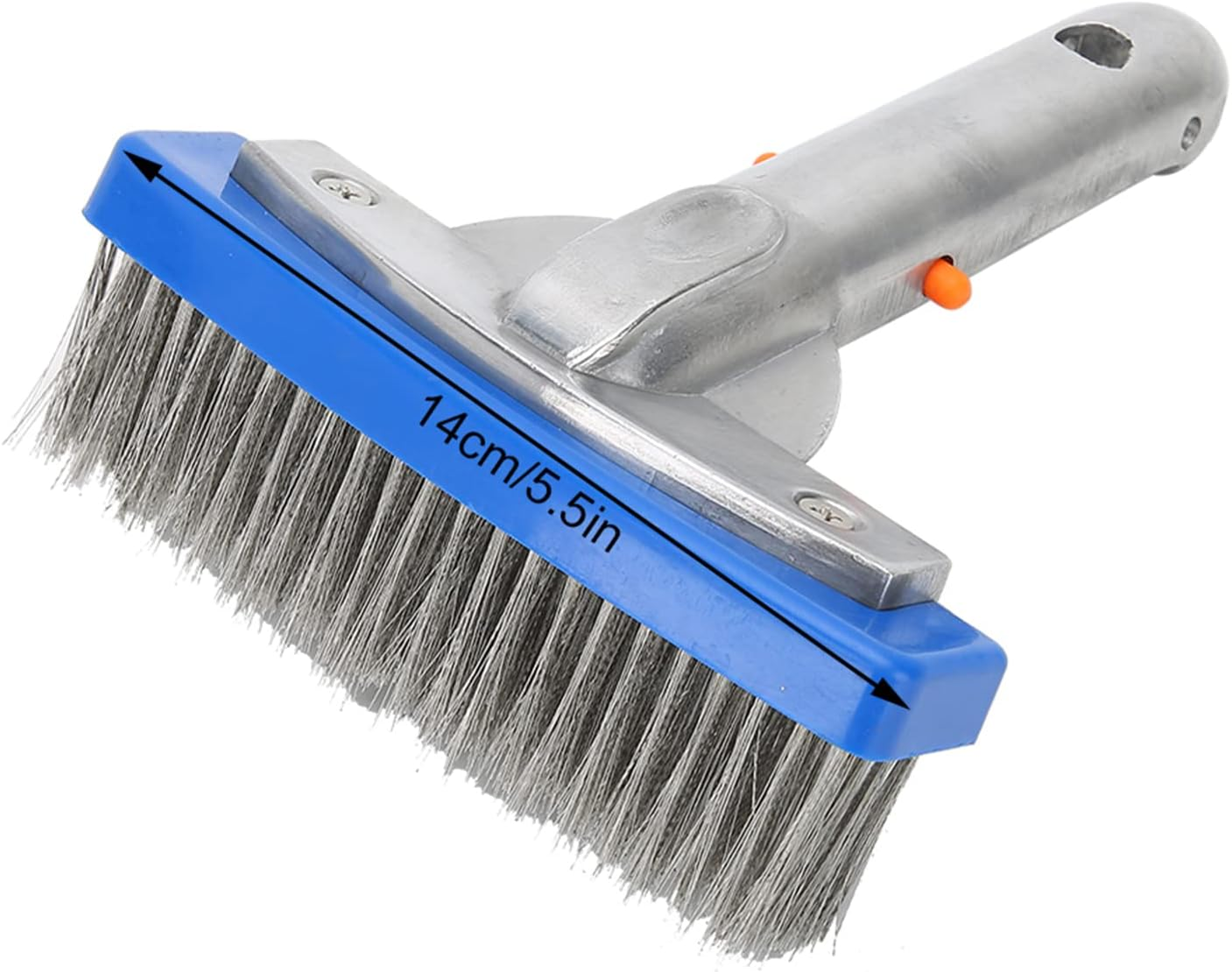 Swimming Pool Stainless Steel Brush, 5.5In, Easy to Glide, Easy Installation, for Spa Pond Floor Wall Cleaning Equipment image number 4