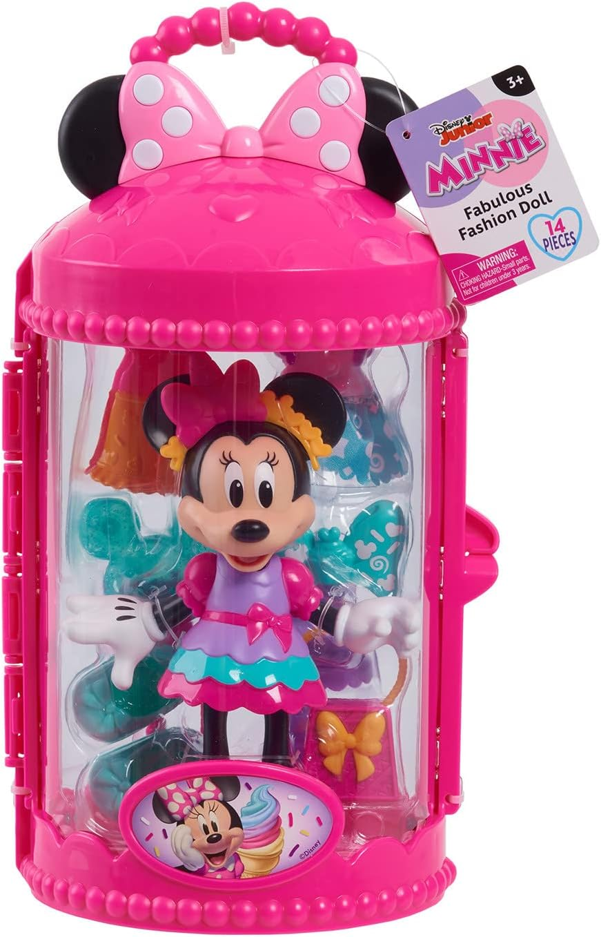 Minnie Mouse Fabulous Fashion 14-Piece Sweet Party Doll and Accessories, Kids Toys for Ages 3 up by Just Play image number 4