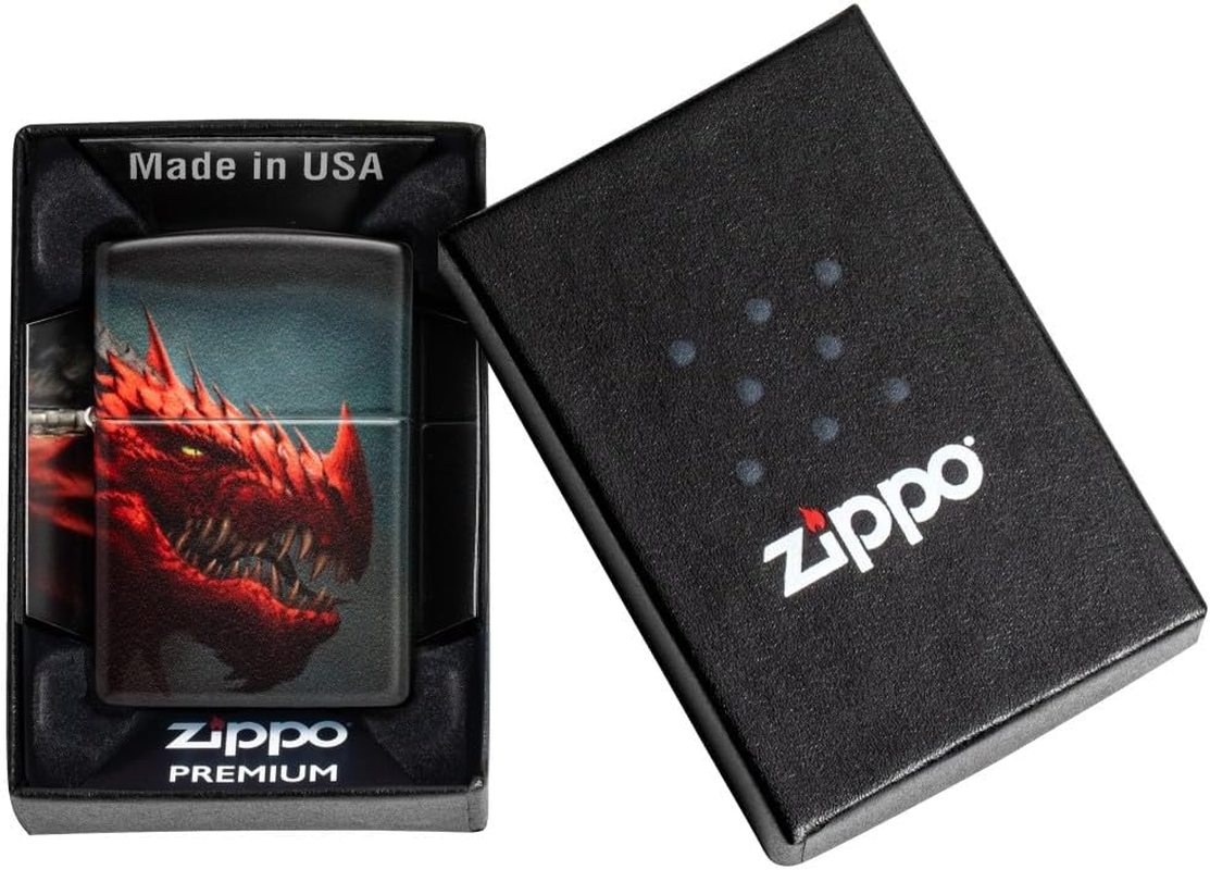 Zippo Red Dragon Design Windproof Lighter, 540 White Matte image number 2