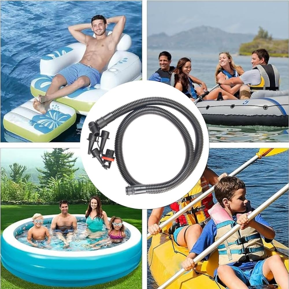 Inflatable Air Pump Hose Hand Pump Hose 1.2M Connector Replacement Inflator Accessories for Kayak Pool Mat Swimming Tent image number 4