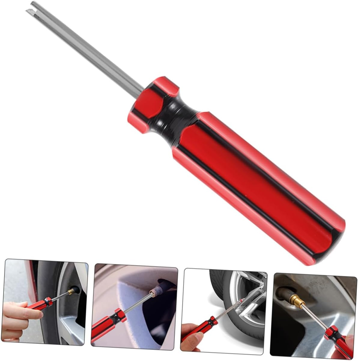 Beatifufu 6Pcs Valve Core Remover for Car Tyres Tyre Valve Stem Tool Automotive Installation Tool Pp Steel Easy Tire Replacement image number 5