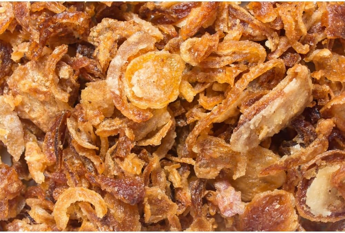 Golden Choice Fried Shallots | Crispy Asian Topping & Cooking Garnish | Made from 100% Fresh Shallots | Perfect for Salads, Soups, Sandwiches & Side Dishes | Pantry Essential | 100G Pack image number 3