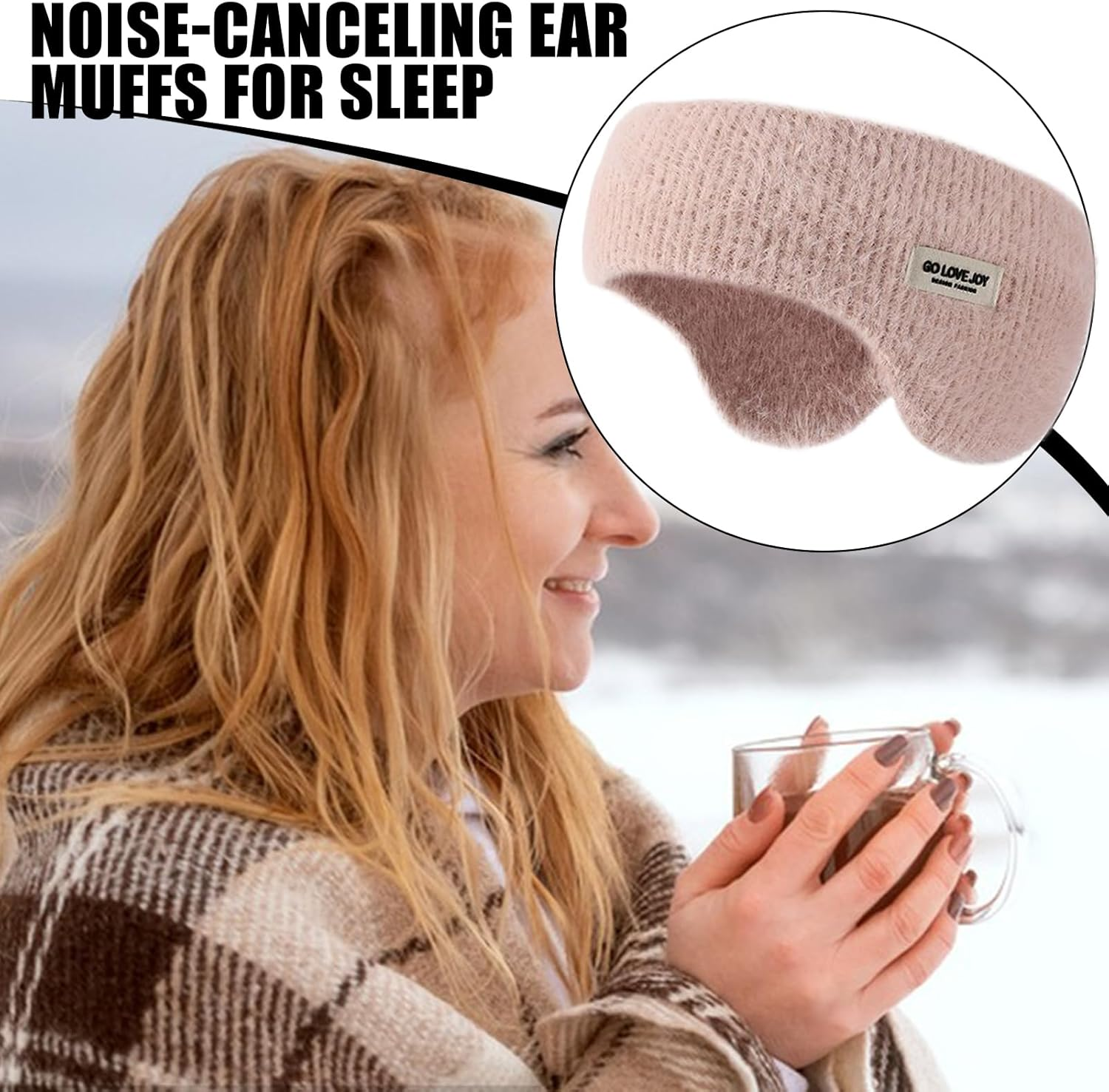 Sleep Ear Muffs, Soundproof Earmuffs for Sleeping, Warmer Adjustable Waterproof Winter Warmth Headbands for Sleepers Concerts Snoring Men Adults Women - 2 image number 7