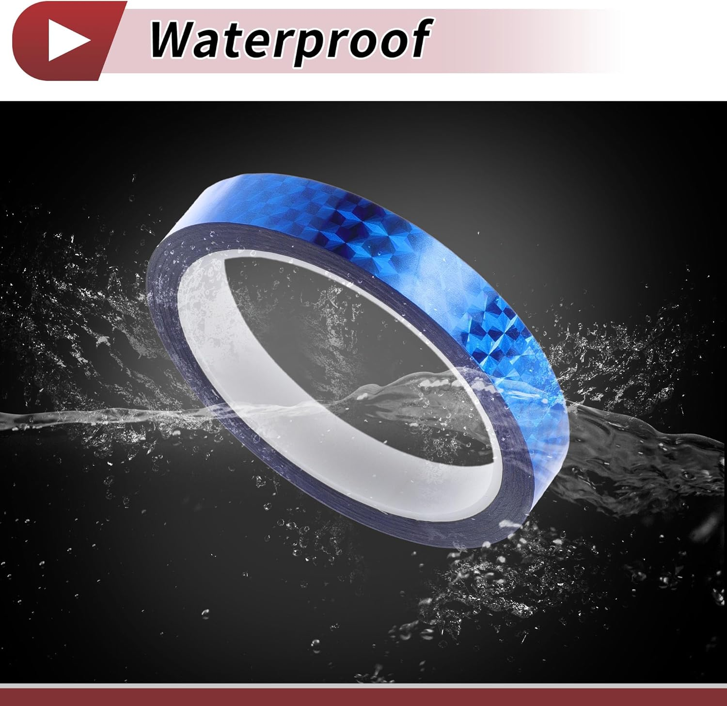 X AUTOHAUX Pinstripe Tape 164.04Ft X 0.47" Car Stripes Pinstripe Decals for Car, Motorcycle and Boat, Racing Stripes DIY Stickers Laser Blue 1 Pc image number 3