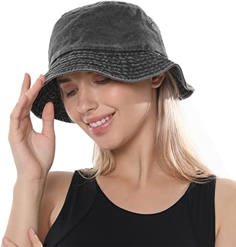 BIGTEDDY Washed Cotton Outdoor Camping Sports Bucket Hats Fishing Hiking Unisex Men Women - Army Green image number 7