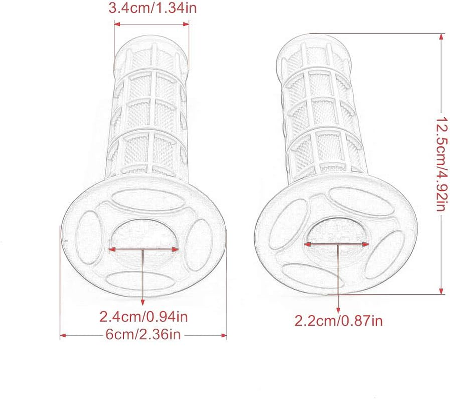 Worldmotop Motorcycle Handlebar Grips Non-Slip Soft Rubber Motorcycle Accessories Grips Handlebar with 7/8'' 22Mm 24Mm Replacement for All off Road ATV Dirt Bike, Bike Handle Grips (Orange) image number 1