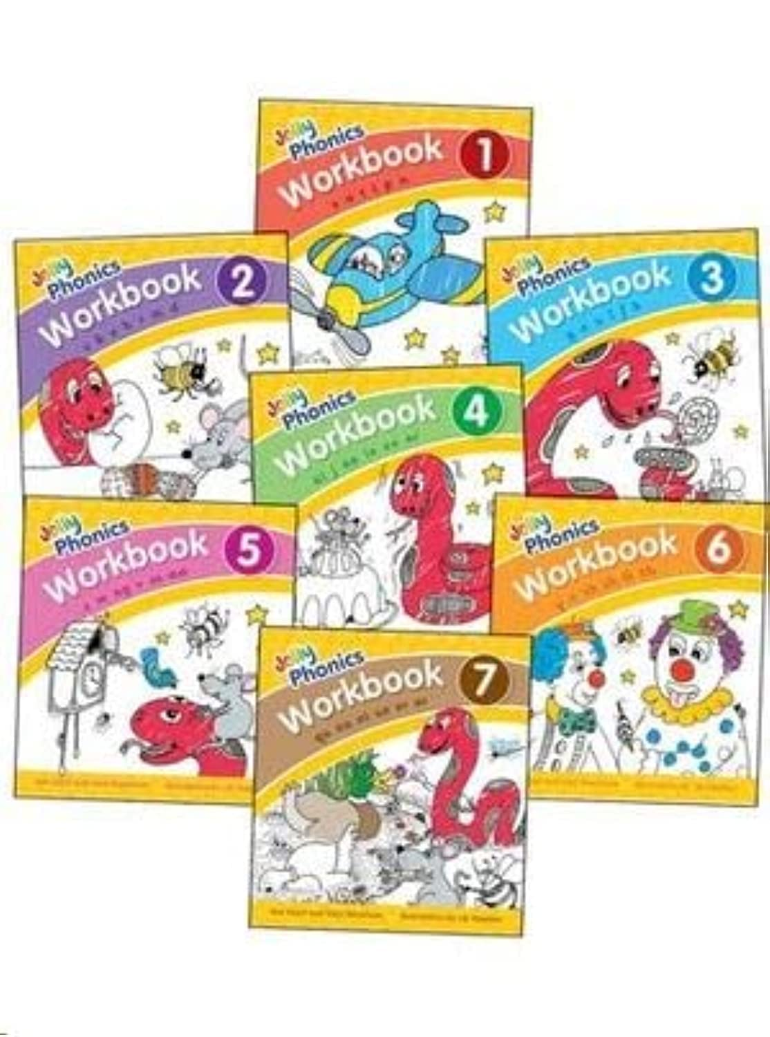 Jolly Phonics Workbooks 1-7: in Precursive Letters (British English Edition)