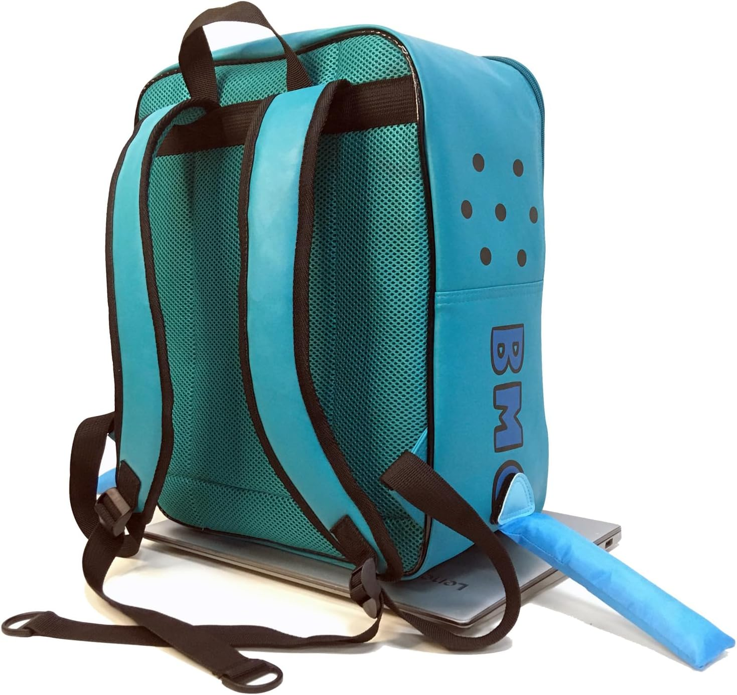 IBSLBMO Cartoon Robot Travel Laptop Cute Backpack Blue PU Robot Animal Bmo Finn Jake Adventure Trip Backpack, Blue, Medium, Cute image number 3