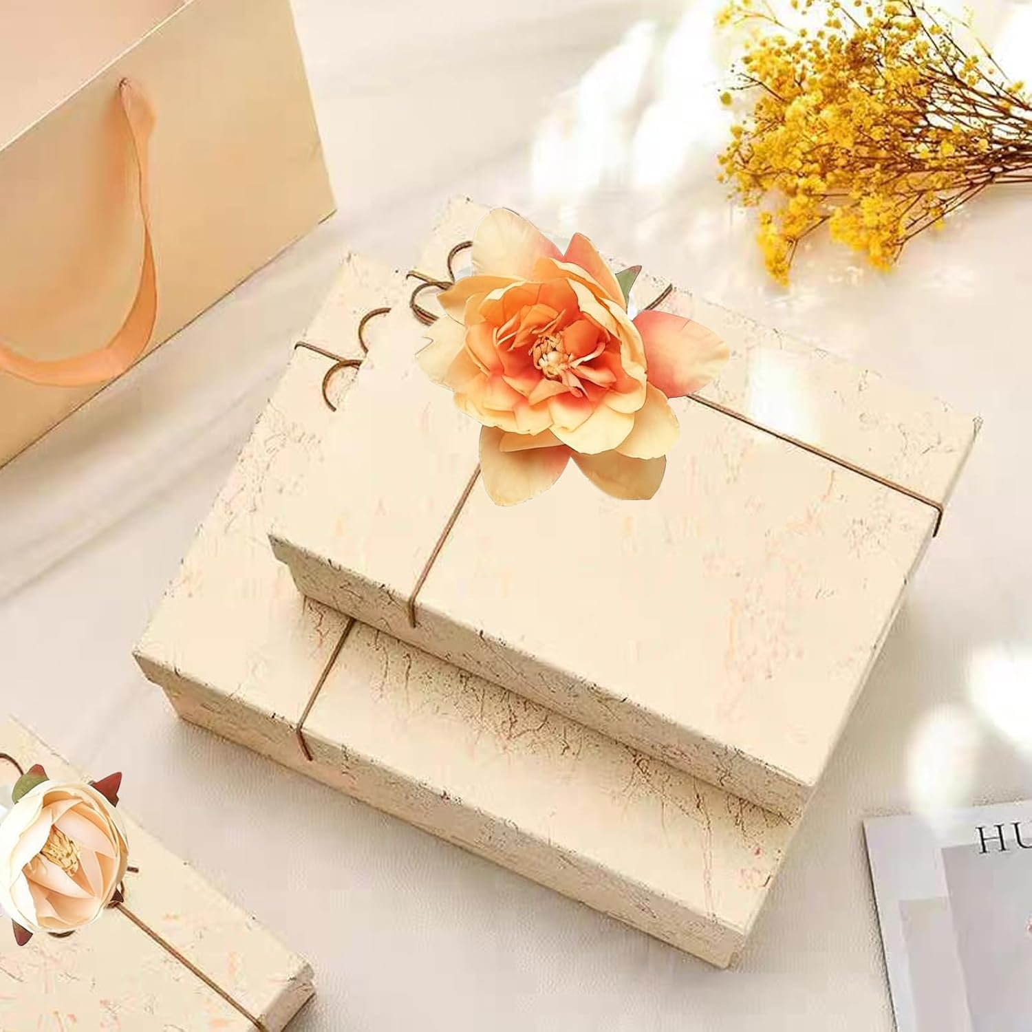 Flower Hair Clips, Pack of 21 Orange Flowers Hair Clips, Artificial Flower Hair Clips, Flower Hair Accessories for Party, Beach, Wedding, Event Decoration image number 2