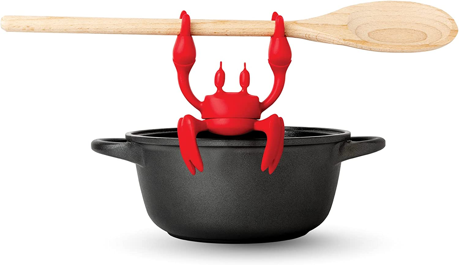 RED Crab Spoon Holder & Steam Releaser by OTOTO image number 3