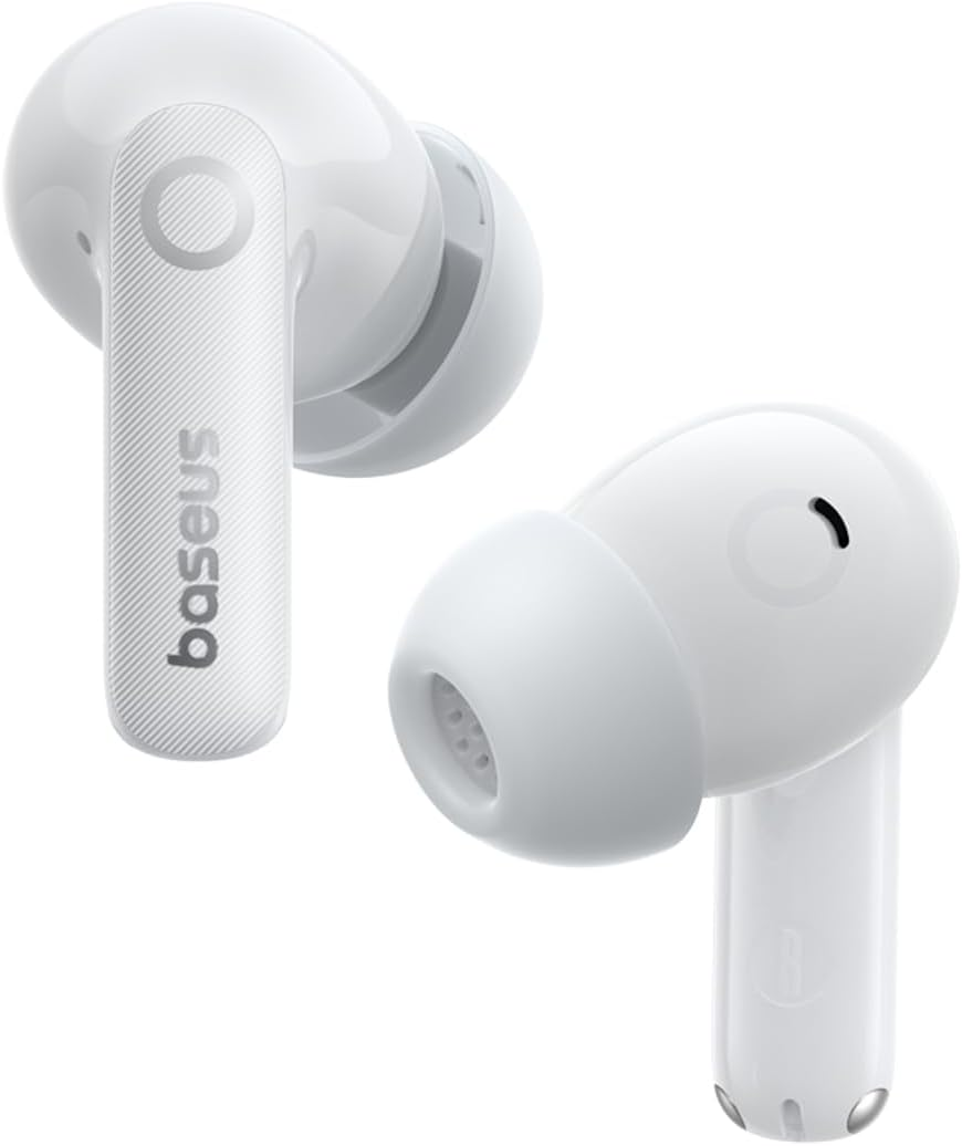 Baseus EP10 Pro Wireless In-Ear Headphones, Bluetooth Headphones, 45Db Active Noise Cancellation, Bass Audio, Hi-Fi Sound, Bluetooth 6.0, Starlight White image number 4