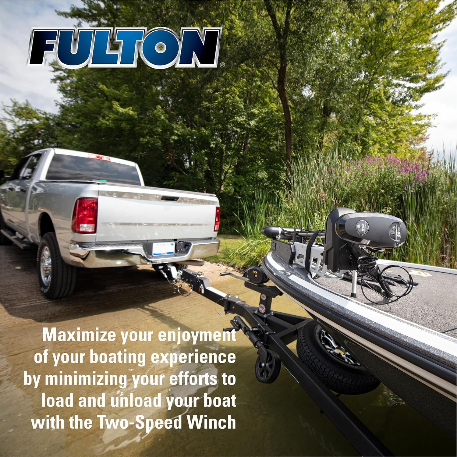 Fulton 142314 XLT Single Speed Winch with 20' Strap and Cover - 1800 Lbs. Capacity, 1 Pack, Black