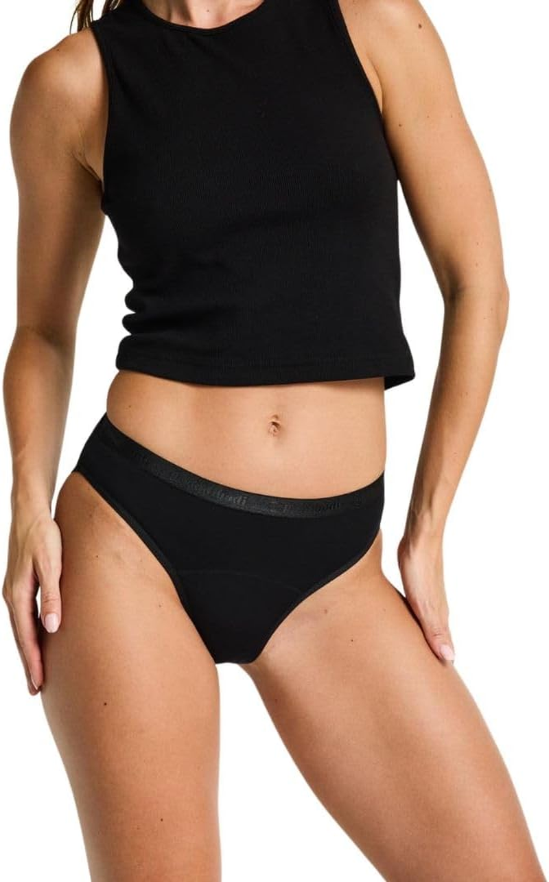 Modibodi Bikini Bottom Style Period Pants Heavy-Overnight Leak Proof Cotton Undies for Women image number 2