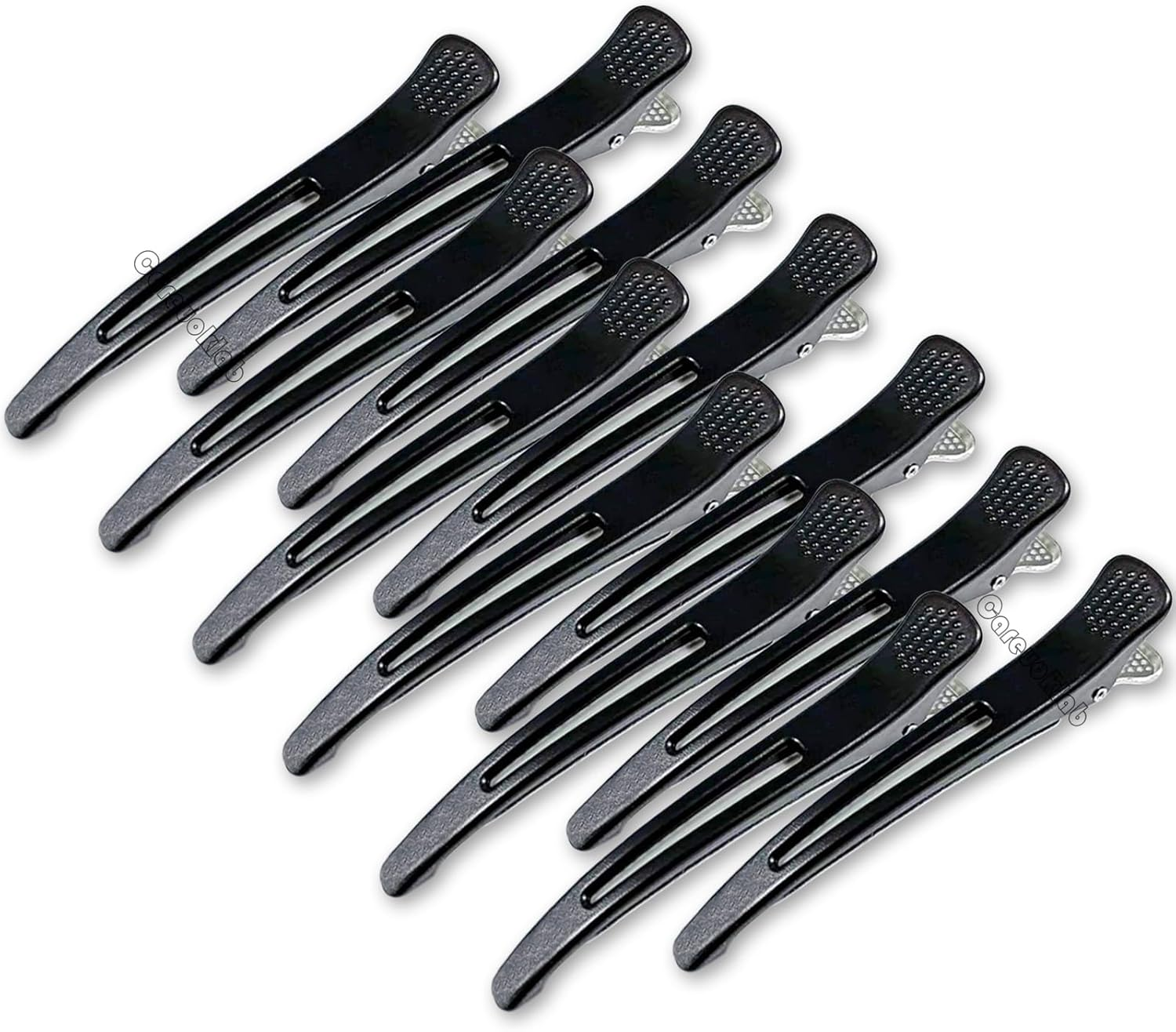 6 Pack Duck Bill Clips for Styling and Sectioning, Non-Slip with Silicone Band, No-Trace Duckbill Alligator Hair Clips for Thick & Thin Hair-Professional Salon Hair Clips