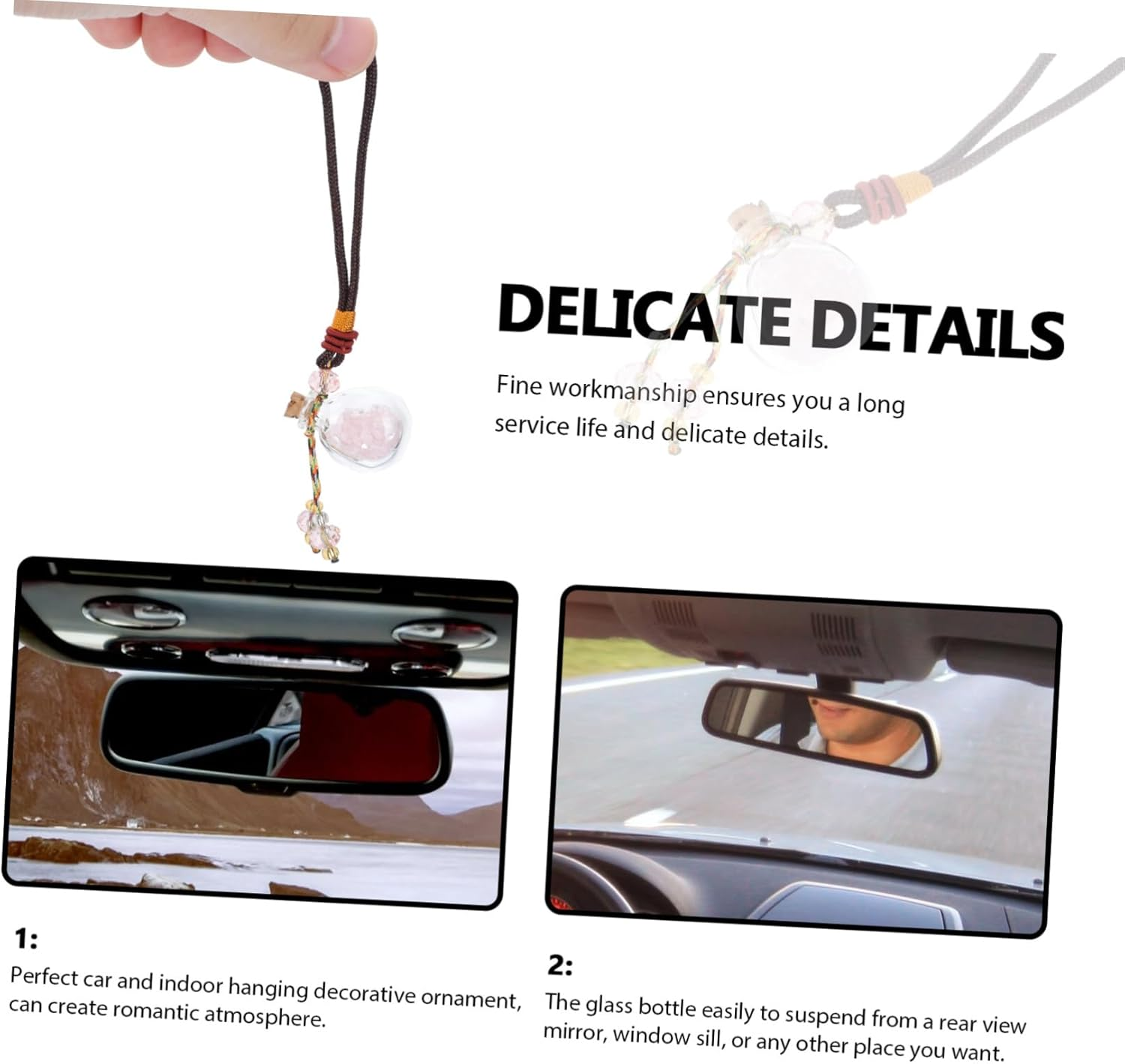 STOBAZA 4Pcs Car Hanging Ornament Car Perfume Bottle Pendants Decorations Air Freshener Essential Oils