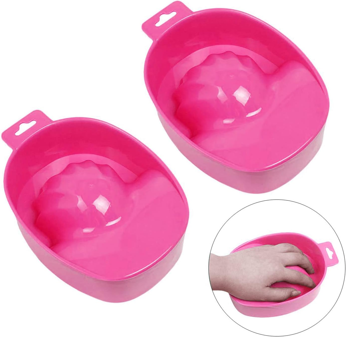 2Pcs Soak Tray Nail Art Manicure Care Soak Bowl Tray Polish Remover