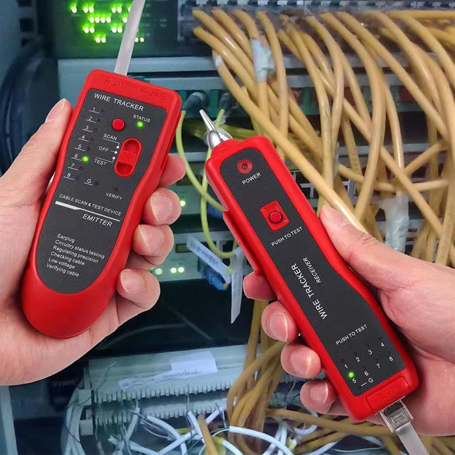 Line Finder Cable Testing Tool, RJ11 RJ45 Wire Tracker Circuit Tester Multifunction Cable Tester Wire Locator for Cable Collation image number 4