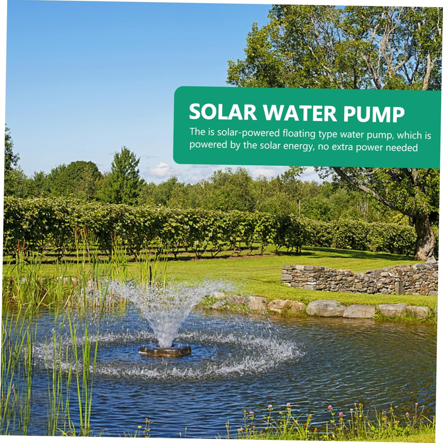 Solar Powered Fountain Outdoor Fountain Pump for Pool Garden Water Pump Solar Floating Design for Pool Accessories and Water Scenarios image number 5