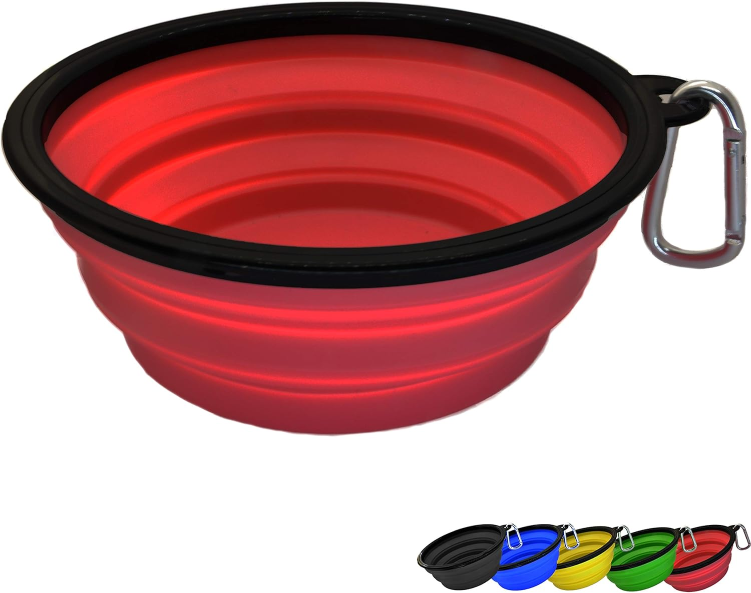 Zenify Dog Bowl - Extra Large 1000Ml Collapsible Foldable Food and Water Feeder Dish - Portable Travel Leash Lead Slim Accessories for Training Pets Puppy Dogs (7 Inches / 17.8 Cm) (Blue XL)