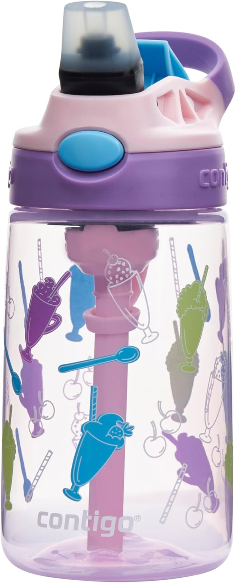 Contigo Kids Autospout Water Bottle, Mermaids, 414 Ml Capacity