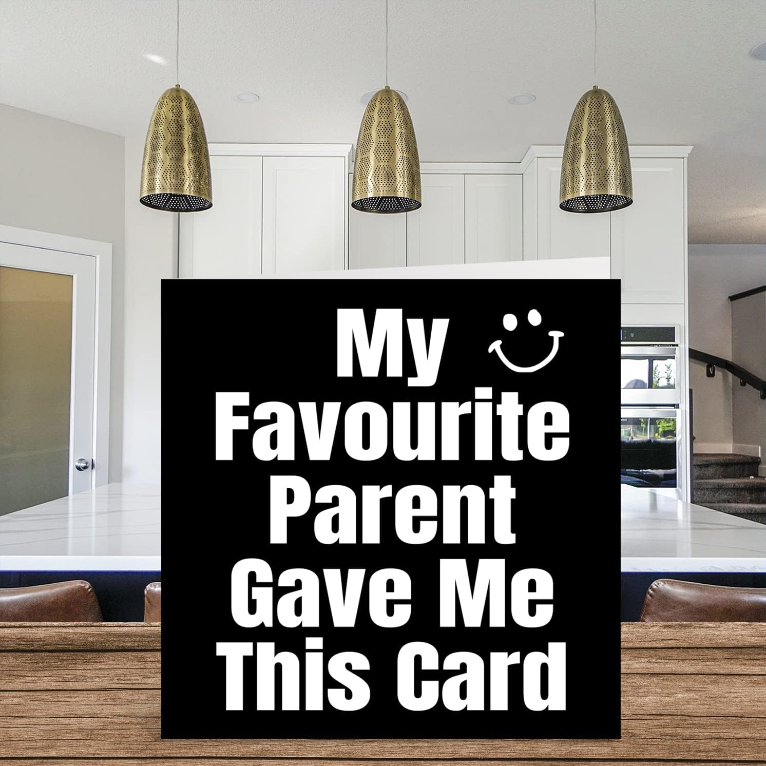 Funny Birthday Cards for Daughter Son - My Favourite Parent - Joke Happy Birthday Card for Son Daughter Child from Mum or Dad, Banter Birthday Gifts, 145Mm X 145Mm Humour Greeting Cards Gift - Auntie image number 6