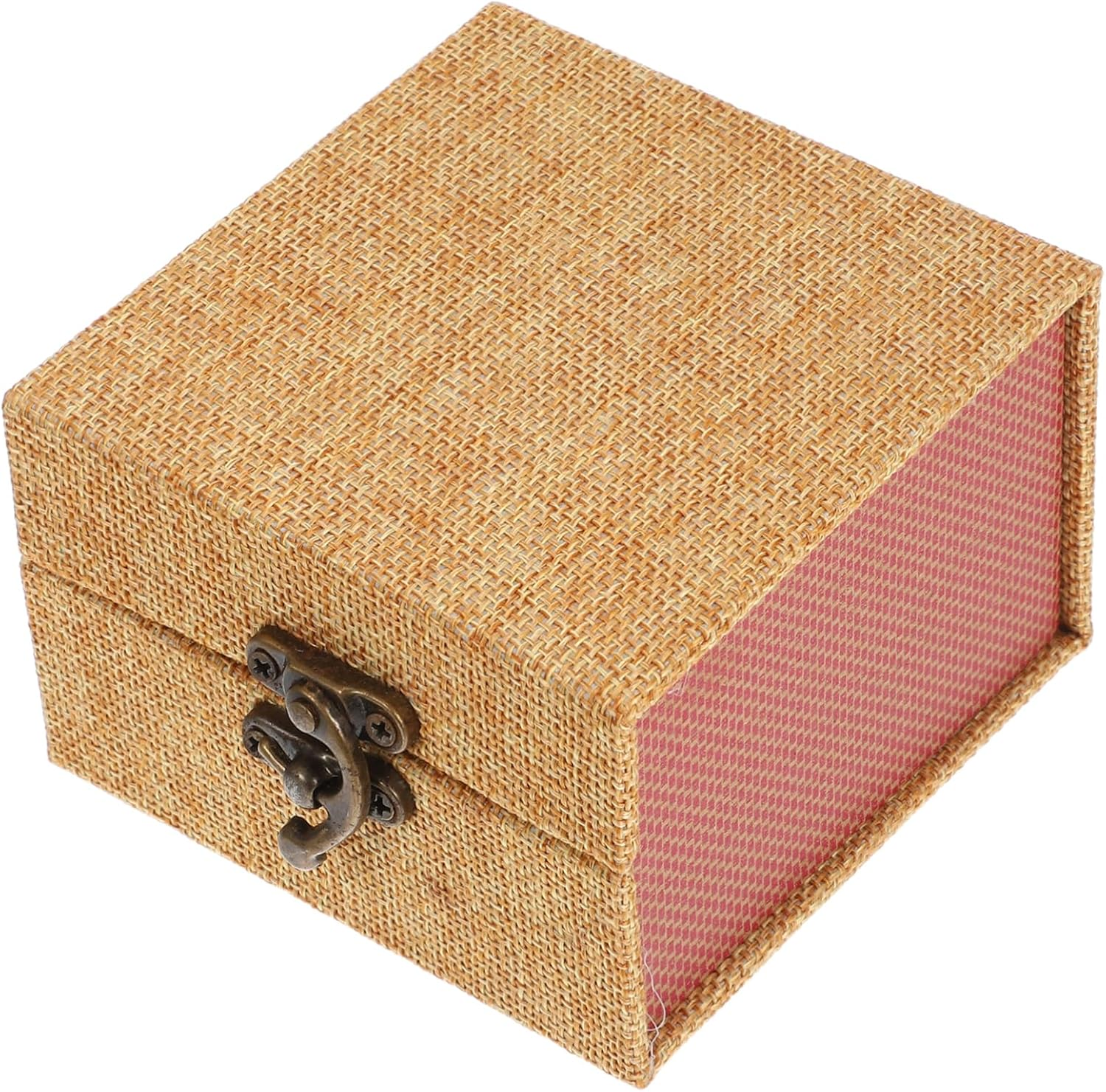 Angoily Boys and Girls Prize Treasure Chest Wooden Ink Box Brocade Jewelry Organizer Calligraphy Stamp Storage Chinese Painting Ink Pad Box image number 6