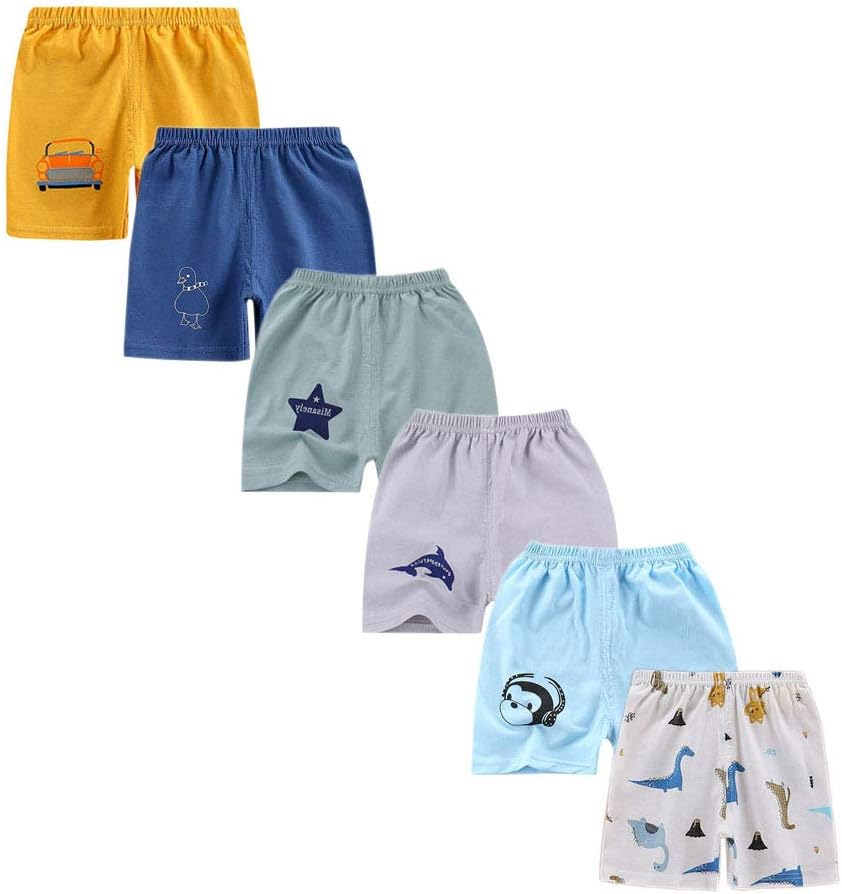 SHARELY SHEEP Toddler Baby Boy Elastic Waist Pull on Cotton Shorts for Littler Kids Boys Short Pants Summer Clothes image number 3