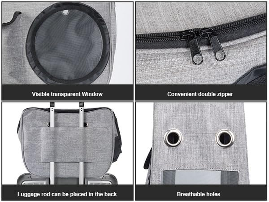 Ownpets Pet Sling Carrier, Pet Airline Carrier Travel Bag, Fit 10~15Lb Cats&Dogs, Comfortable, Adjustable, Perfect for Airline, Travelling, Daily Walk, Outdoor Activity and Weekend Adventure image number 4