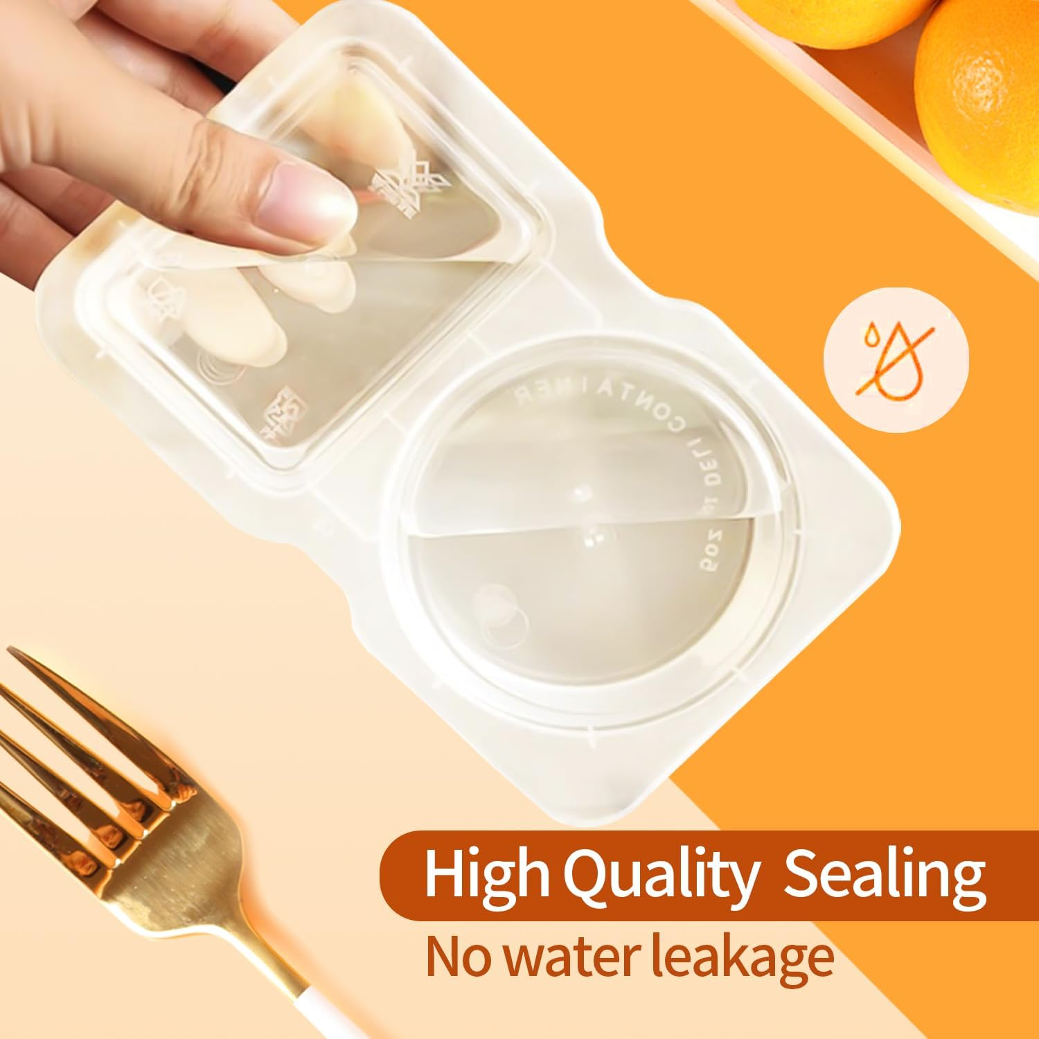 40PCS Reusable Snack Pack, Double Snack Containers with 2 Compartments, Food Container Box for Meal Prep, Salad Dressing, Dipping Sauce, Sampling, Travel Snacks image number 3