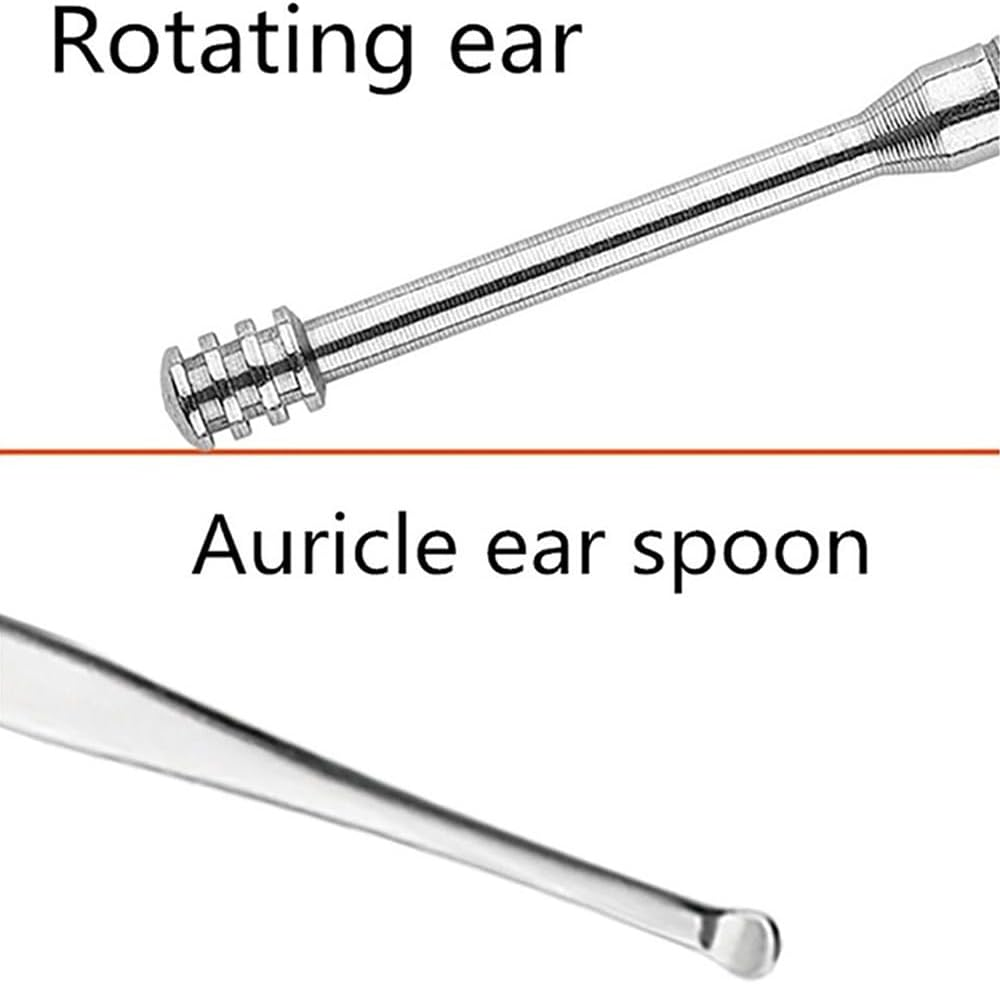 7-Piece Stainless Steel Ear Wax Remover Kit - Ear Pick & Ear Cleaning Tools with Storage Box, Safe Earwax Curette Scoop Set for Adults & Kids image number 3