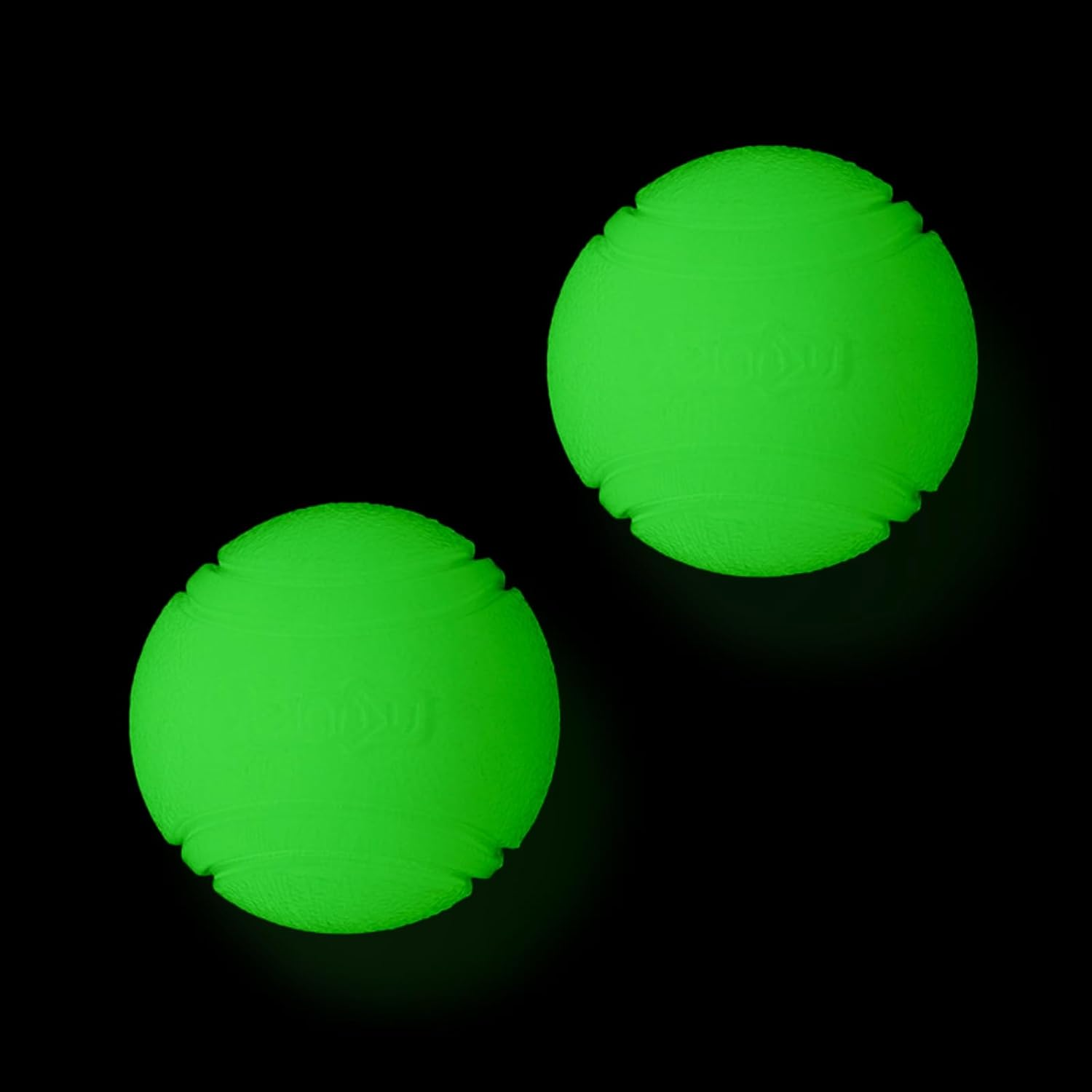 Vitalili Dog Toy Balls, 4 PCS Rubber Ball Set, Chew Resistant, High Bounce, Textured Design for Teeth Cleaning, Dog Training, Small Breeds, 2In/5Cm Diameter